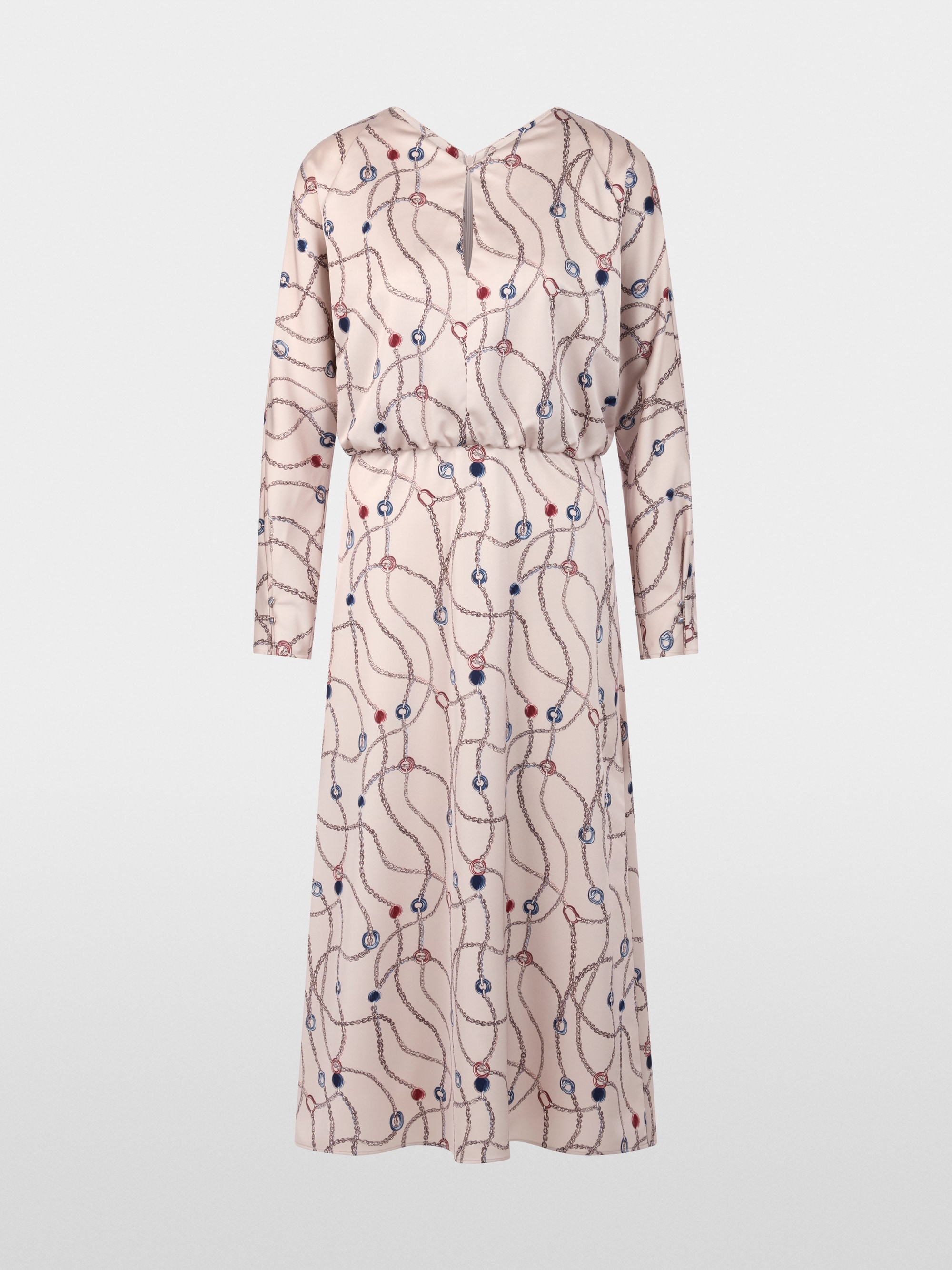 Midi dress with chain print