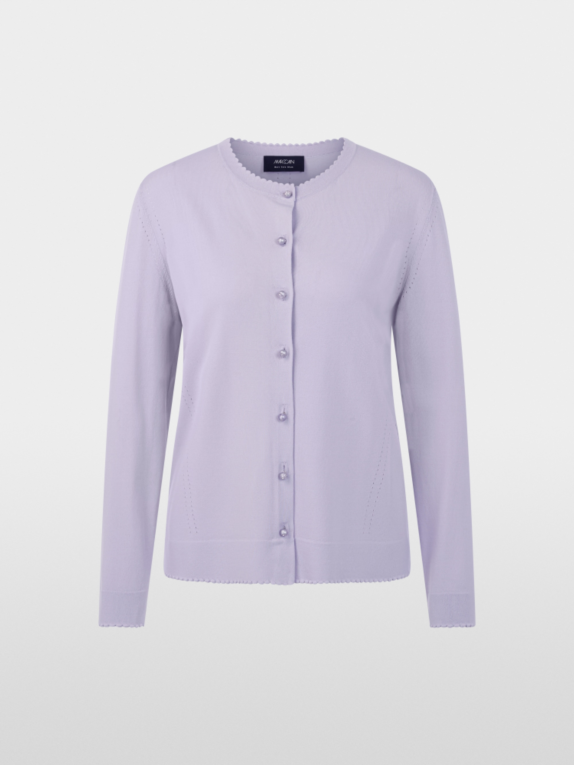 Cardigan ajouré avec boutons en cristal