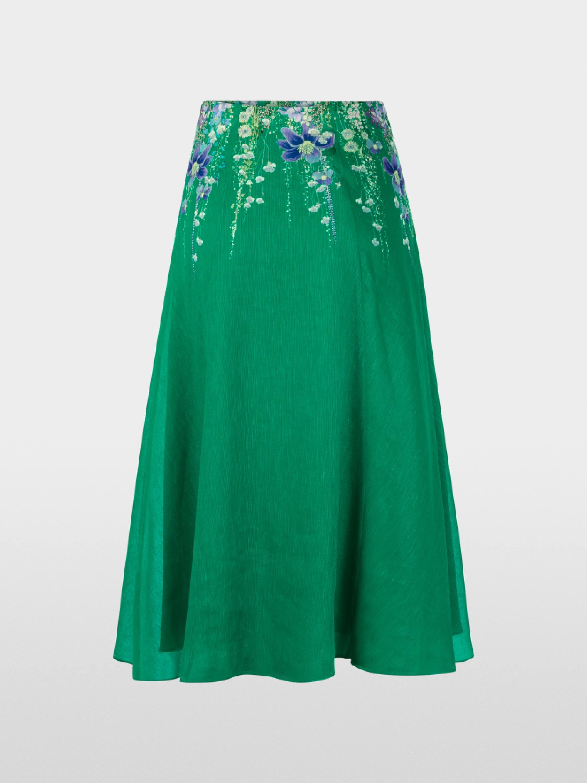 Midi skirt with floral print