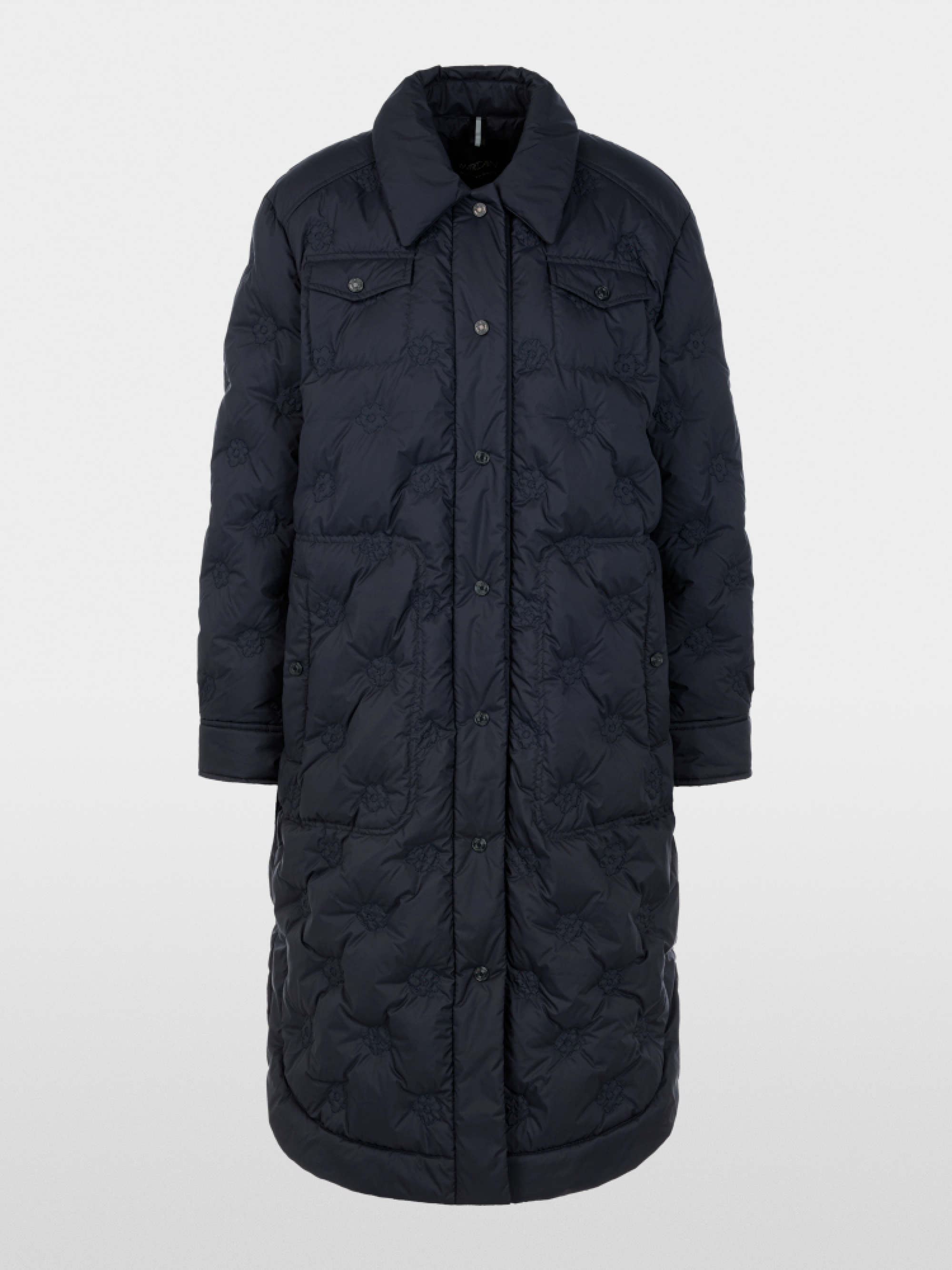 Quilted coat with light down lining