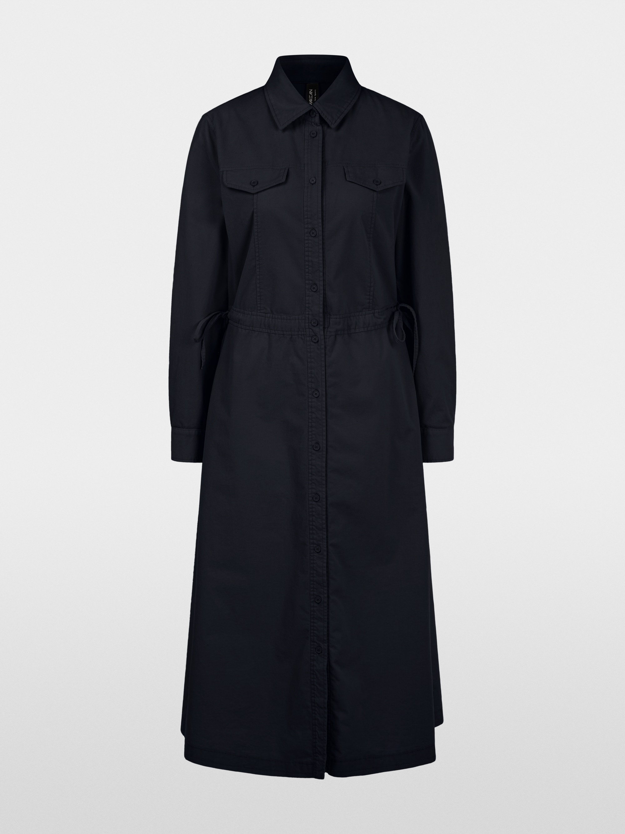 Corduroy dress with drawstring