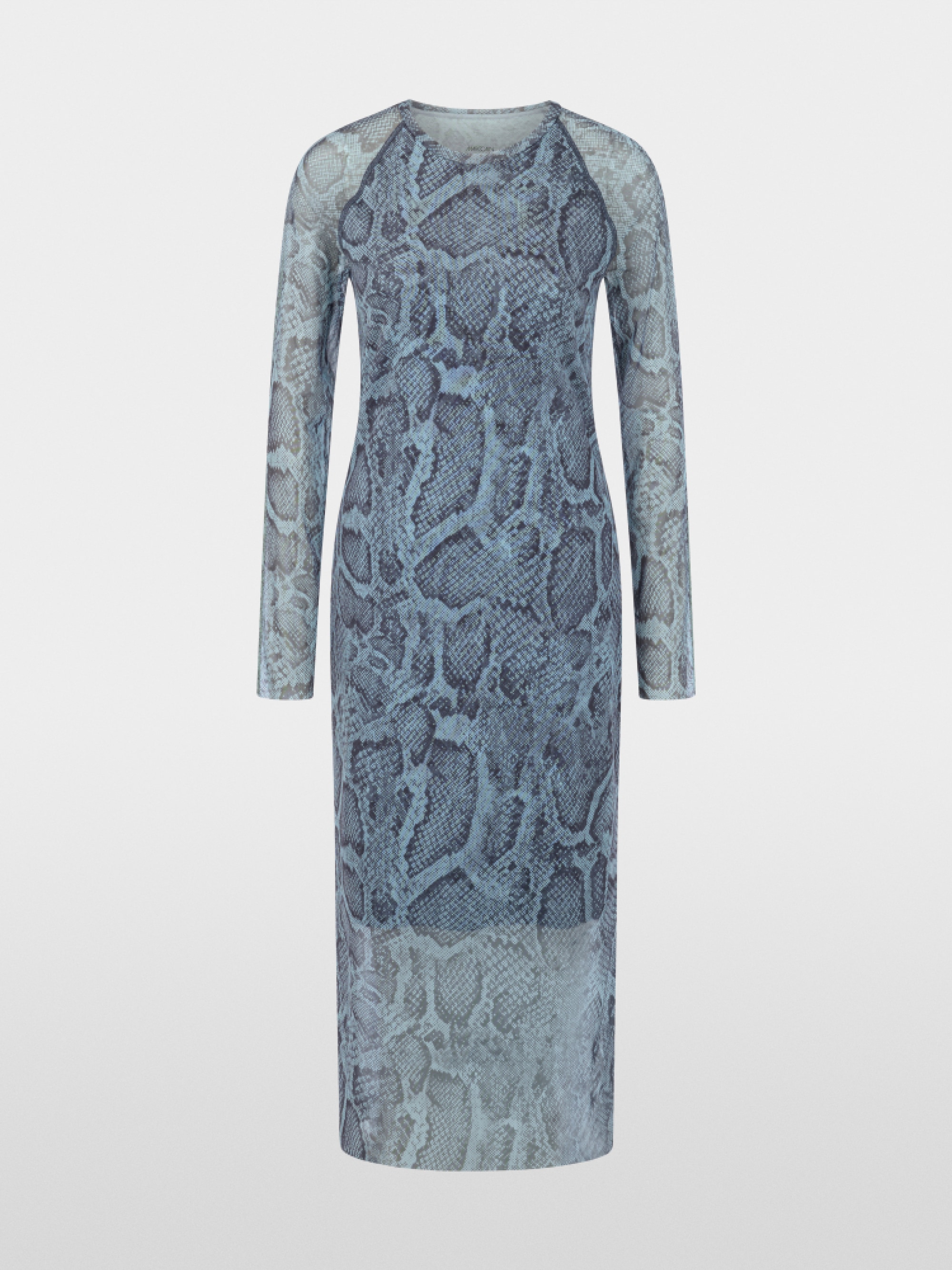 Mesh dress with animal print