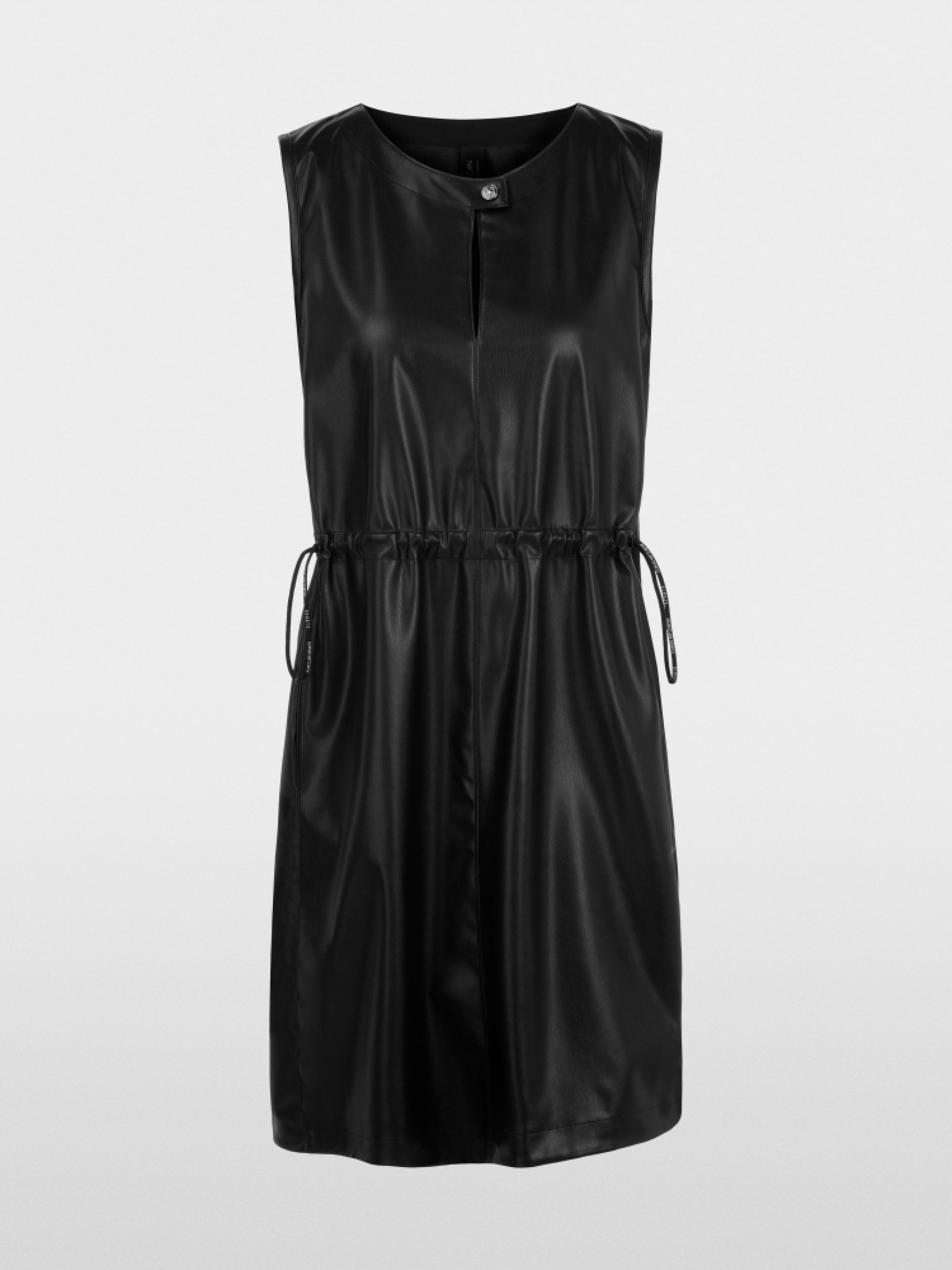 Robe courte en simili cuir avec cordon de serrage