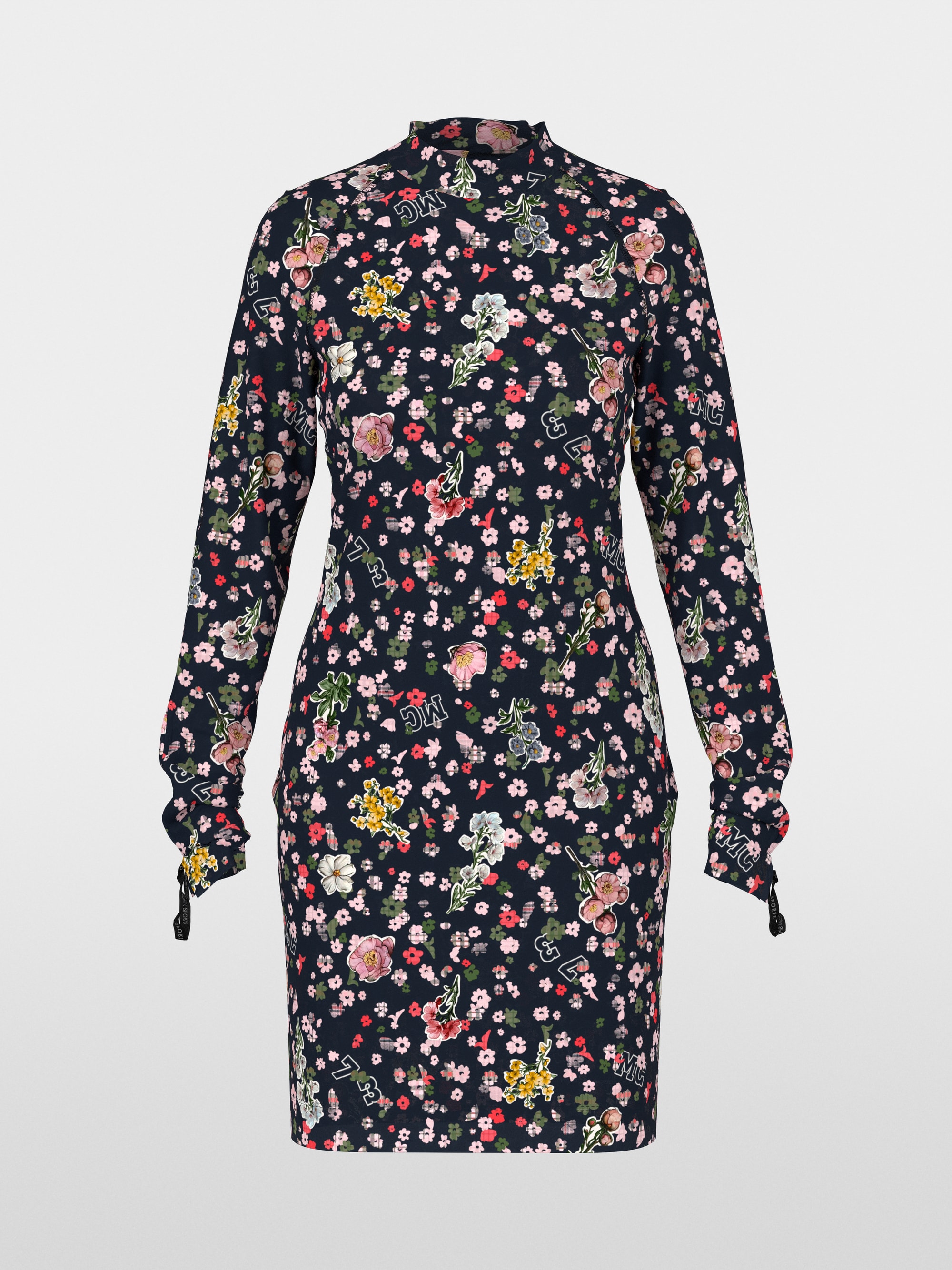 Robe à col roulé avec imprimé intégral