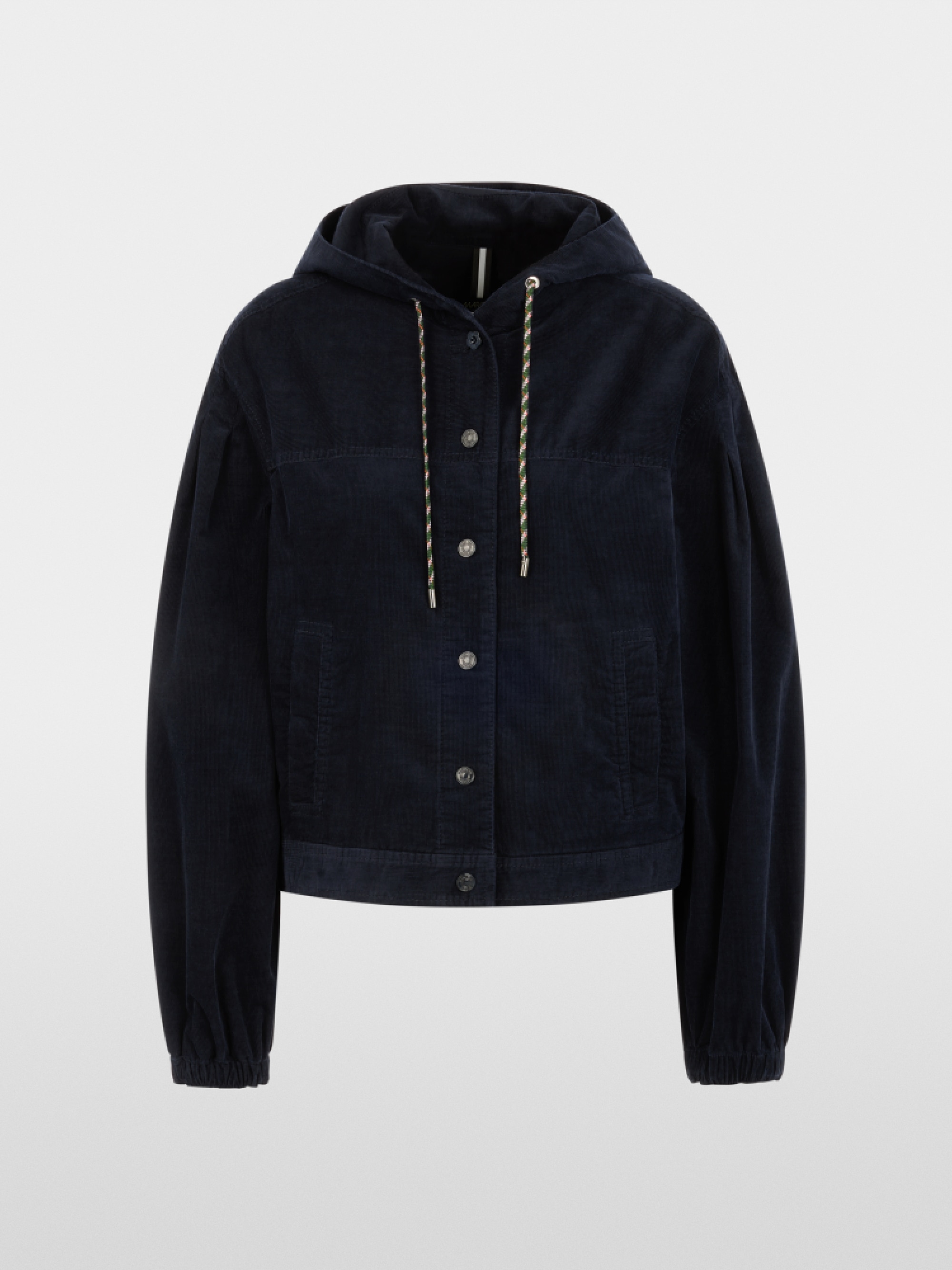 Corduroy jacket with hood
