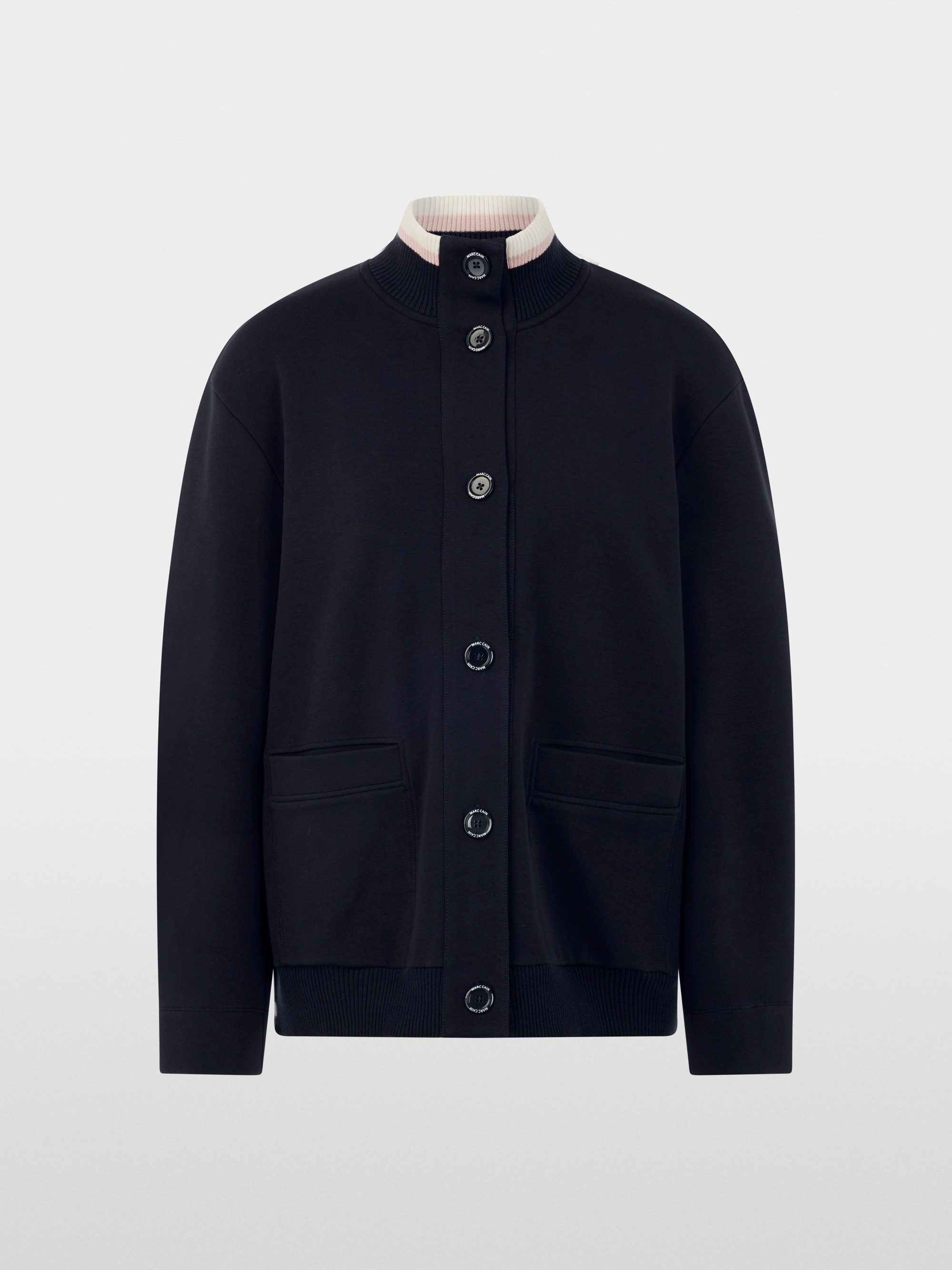 Jacket with knitted details