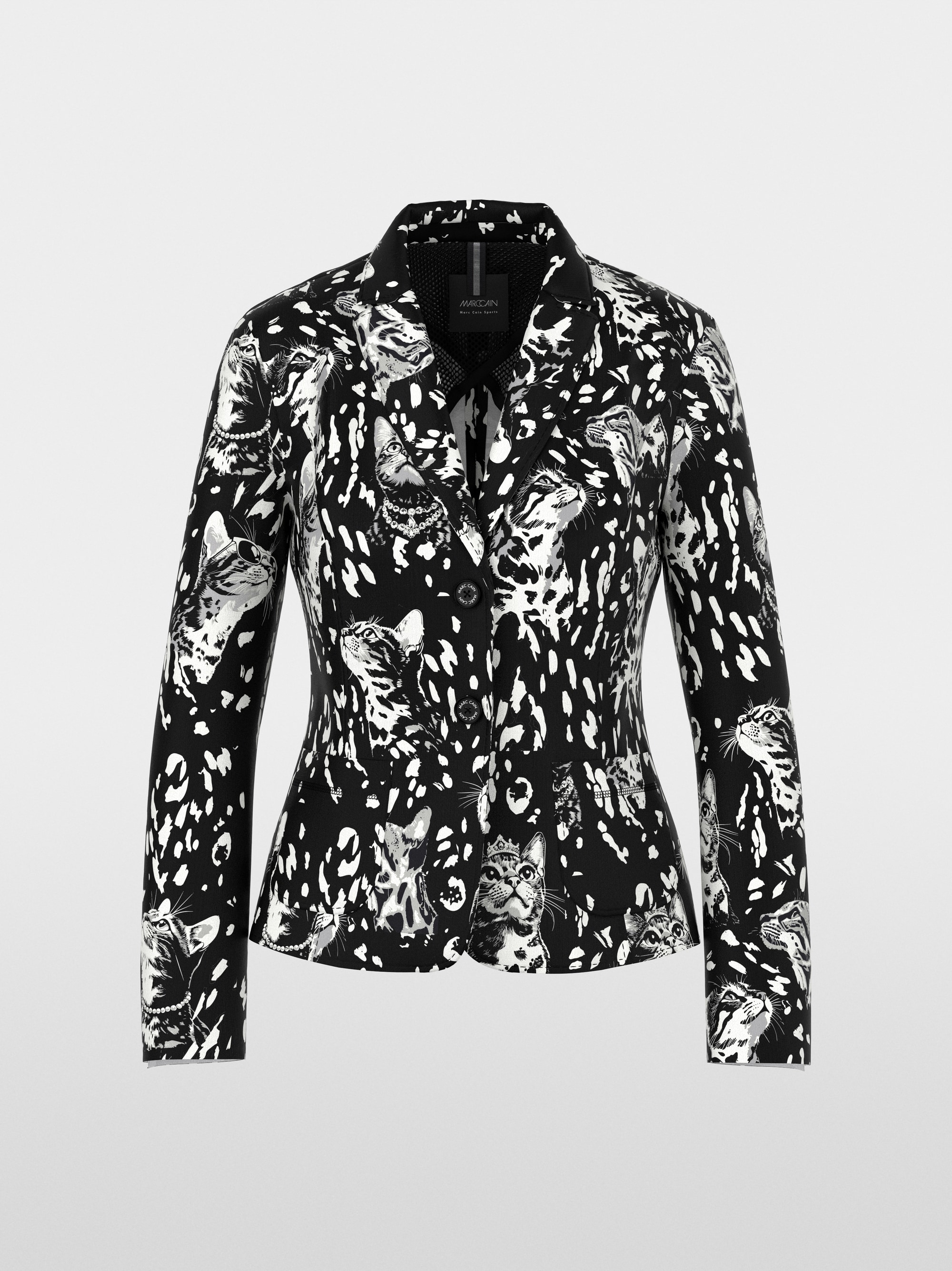 Printed jersey blazer