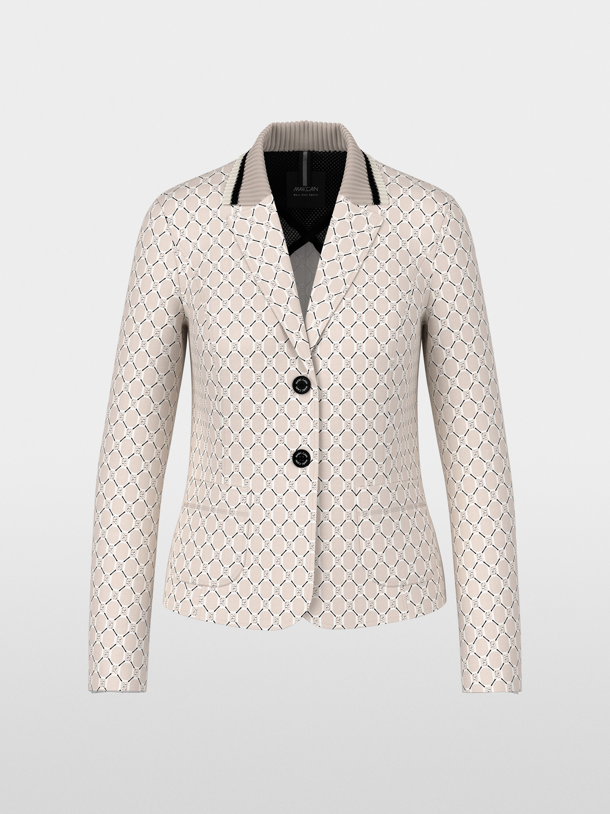 Printed blazer in scuba jersey