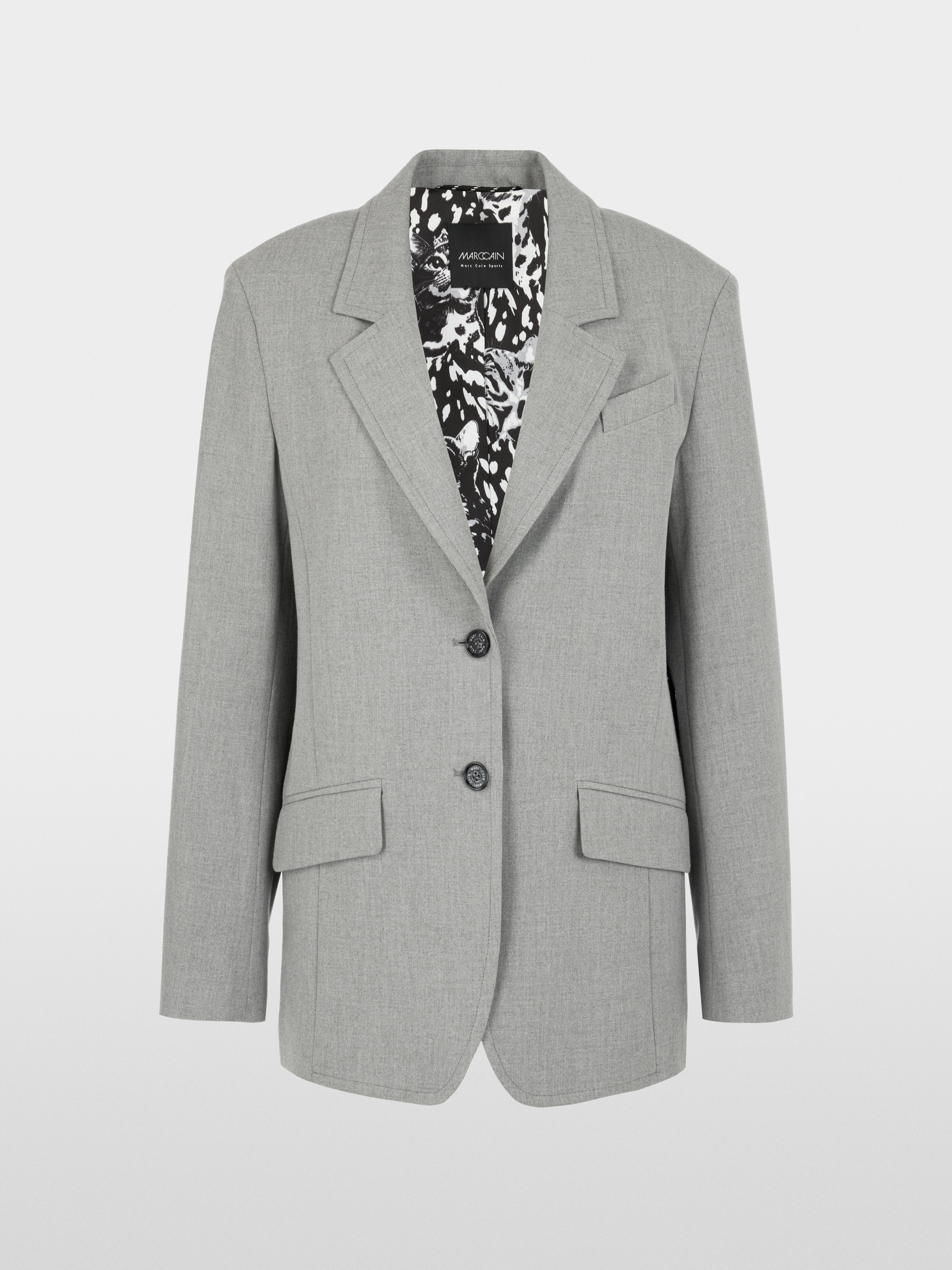 Blazer with patterned lining