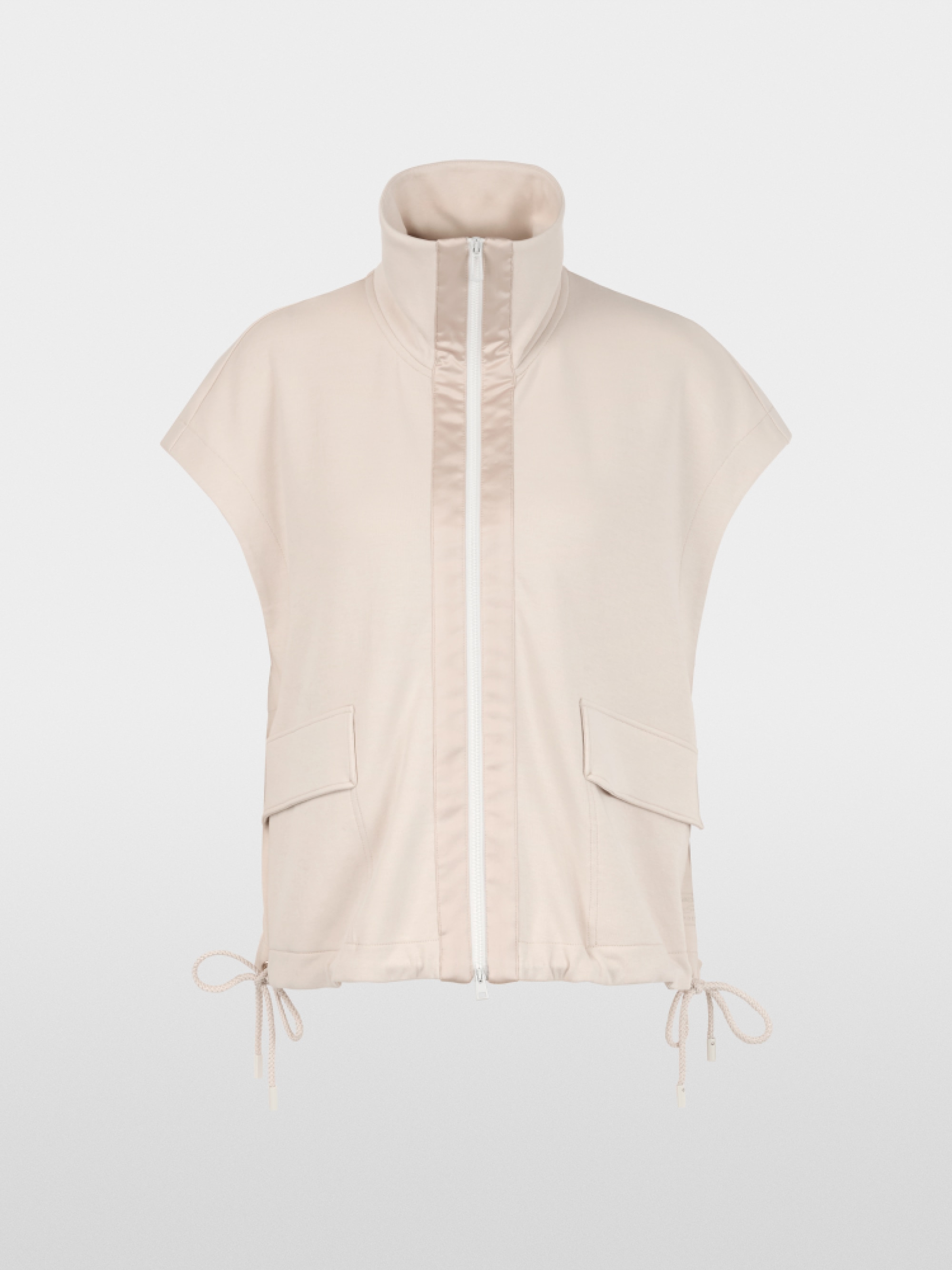 Gilet en mélange de coton à col camionneur