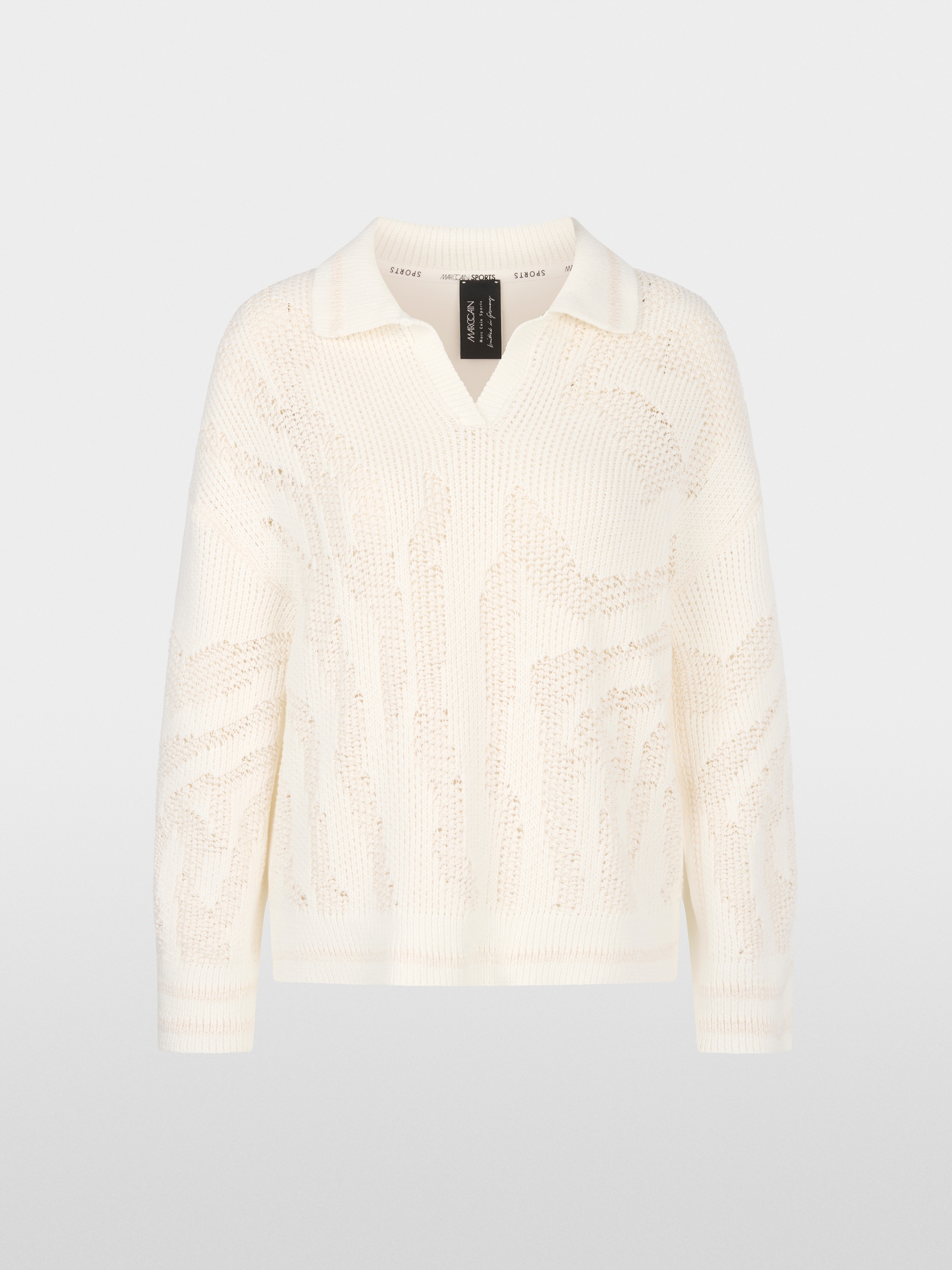 ‘Knitted in Germany’ V-neck jumper