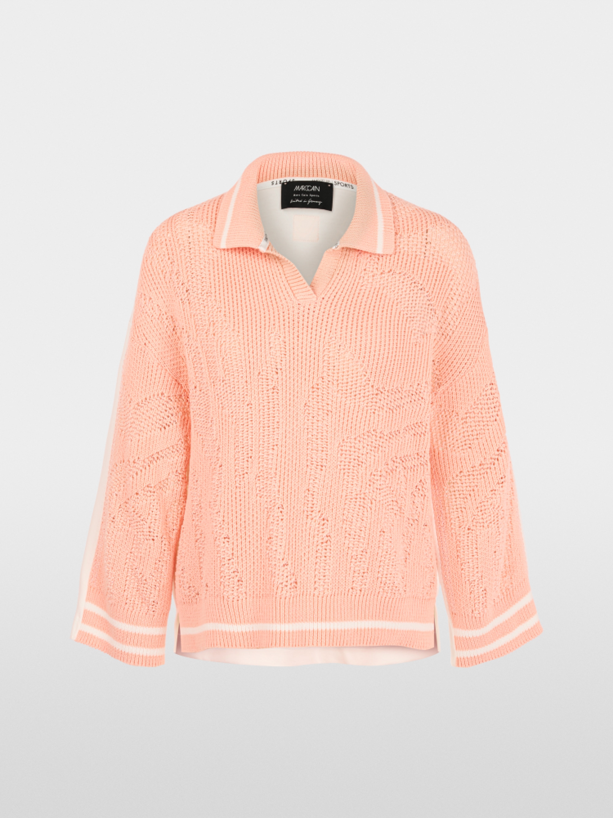 ‘Knitted in Germany’ V-neck jumper