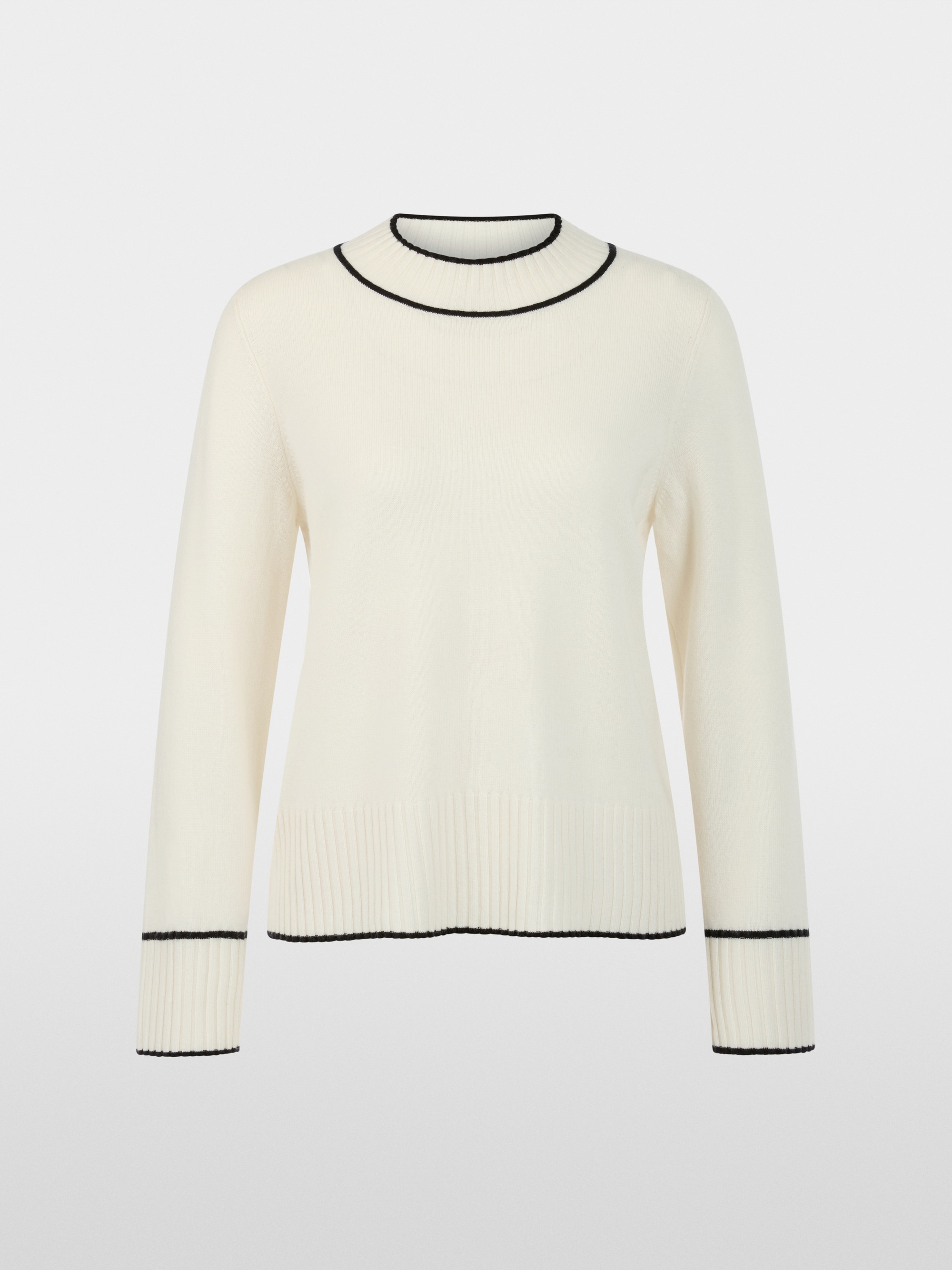 Knitted jumper with contrasting trim
