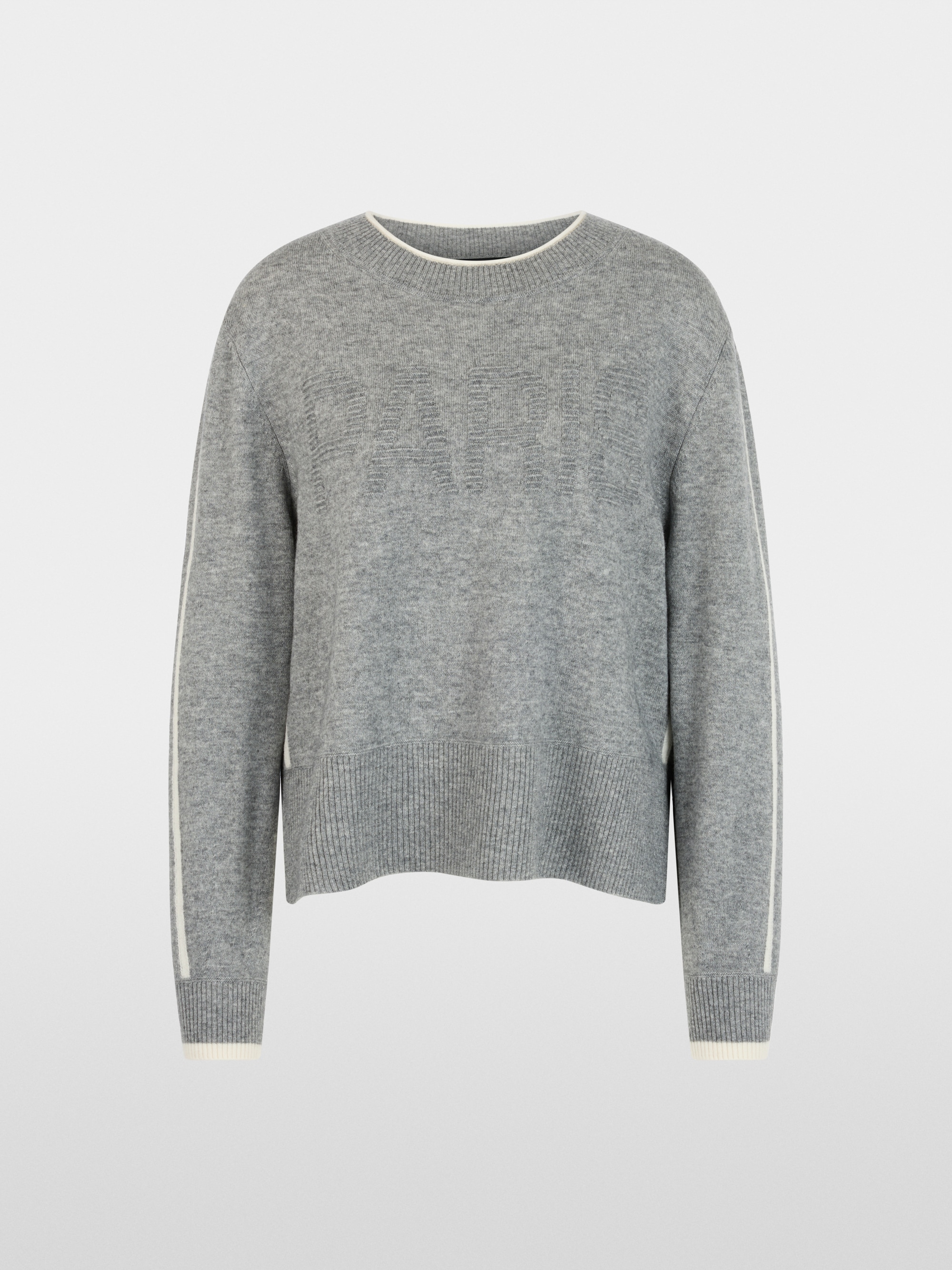 Knitted jumper with lettering
