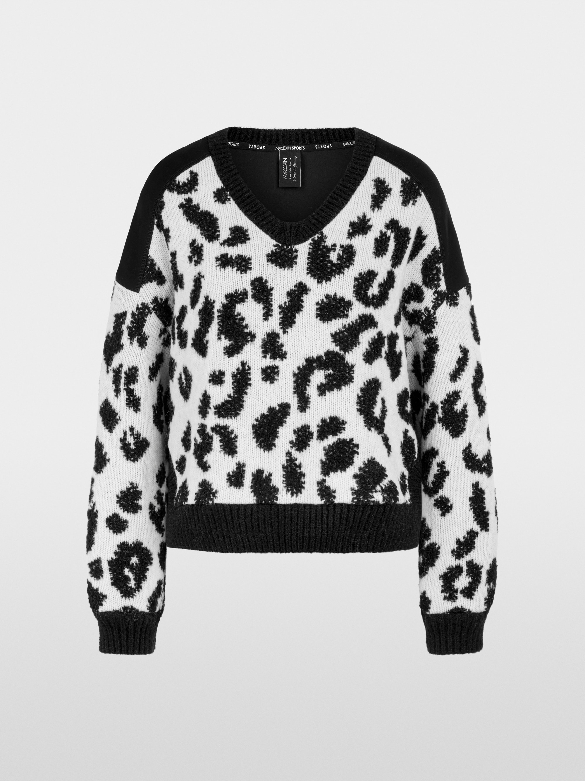 ‘Knitted in Germany’ leo print jumper