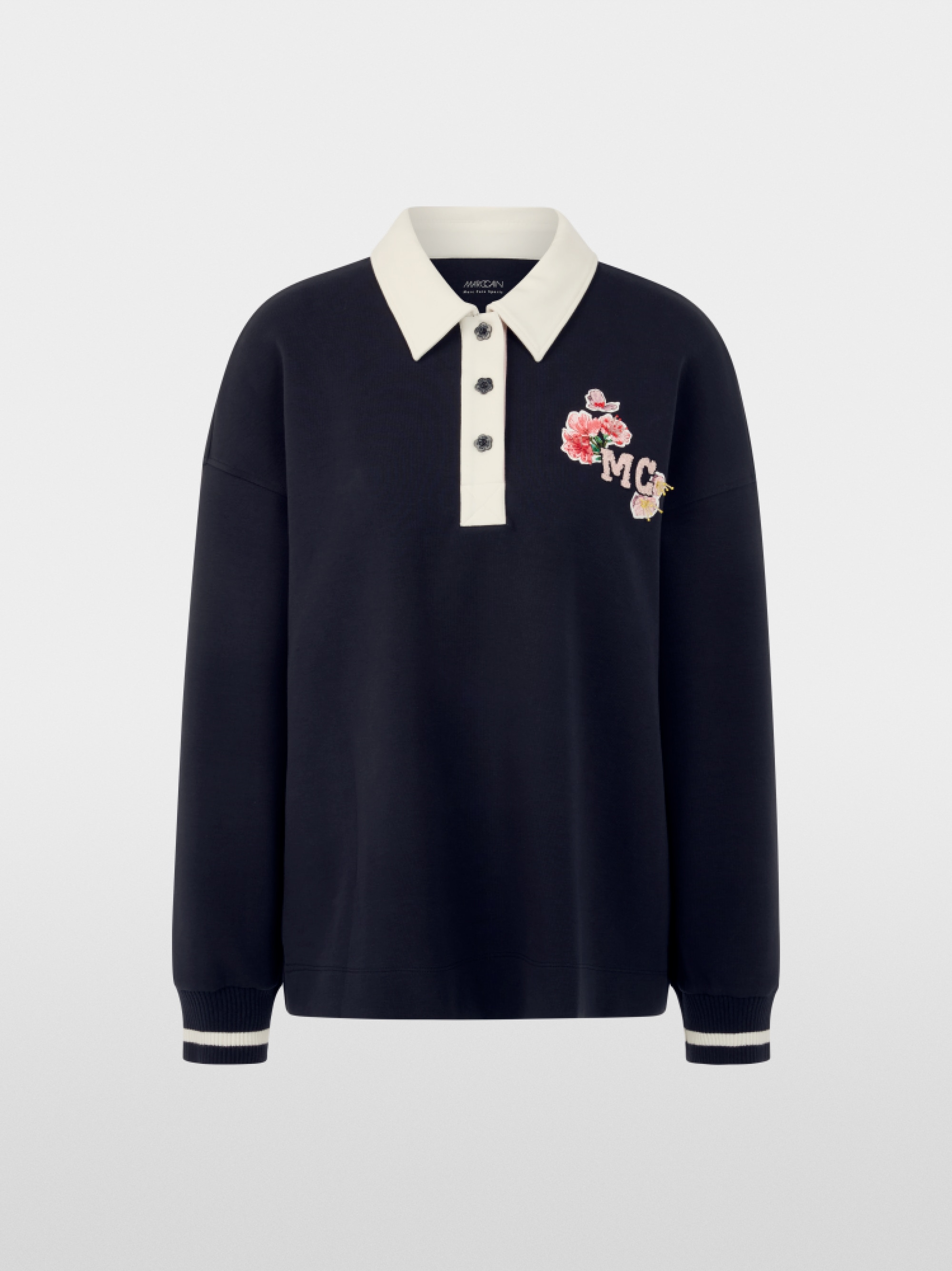 Sweat-shirt à col polo
