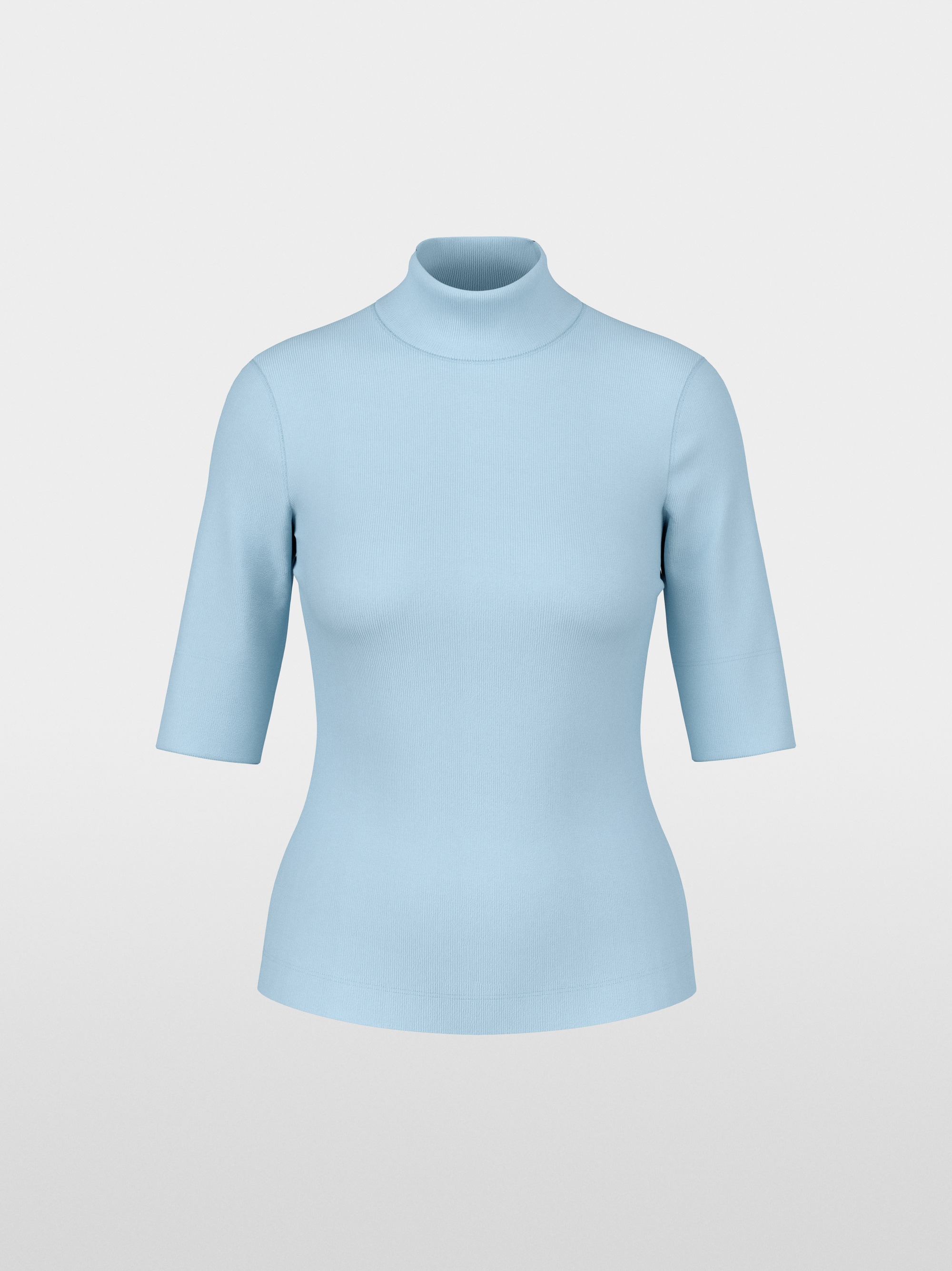 Basic shirt with stand-up collar