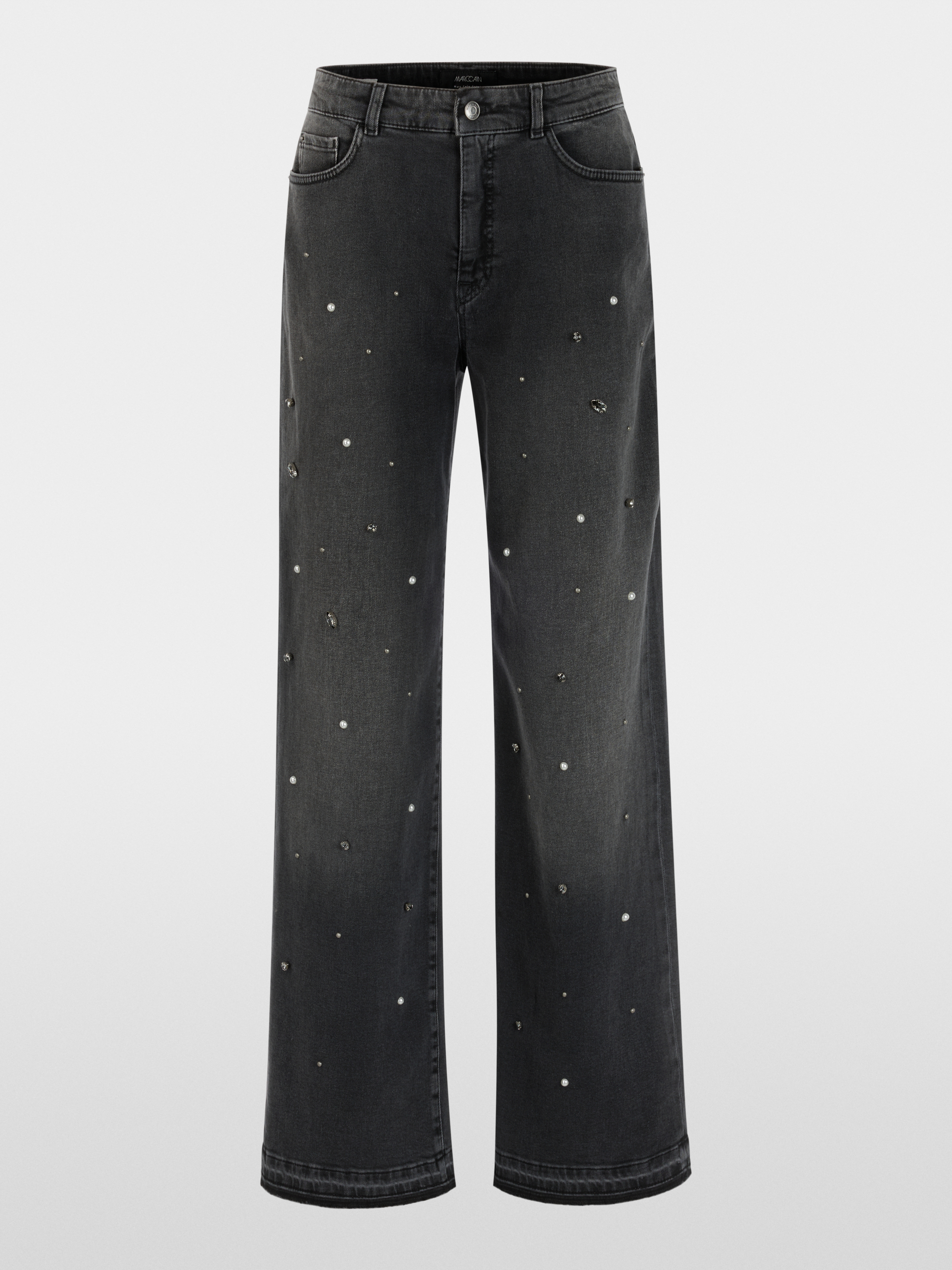 RUMA jeans with rhinestone trim