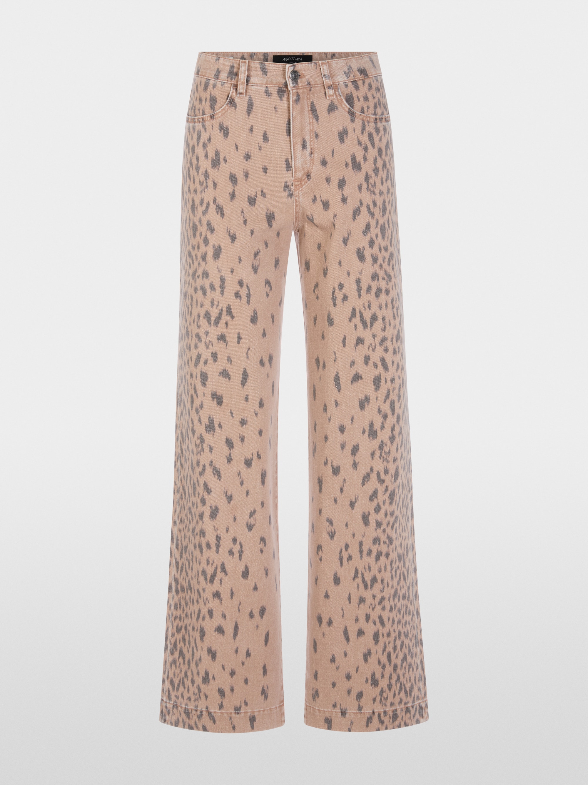 WARRI wide fit jeans with leopard print
