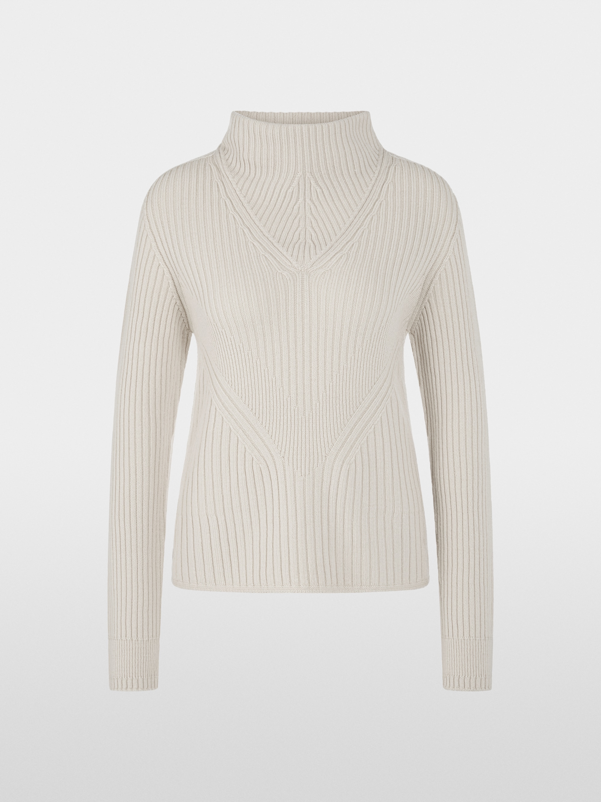 Stehkragen-Pullover Knitted in Germany
