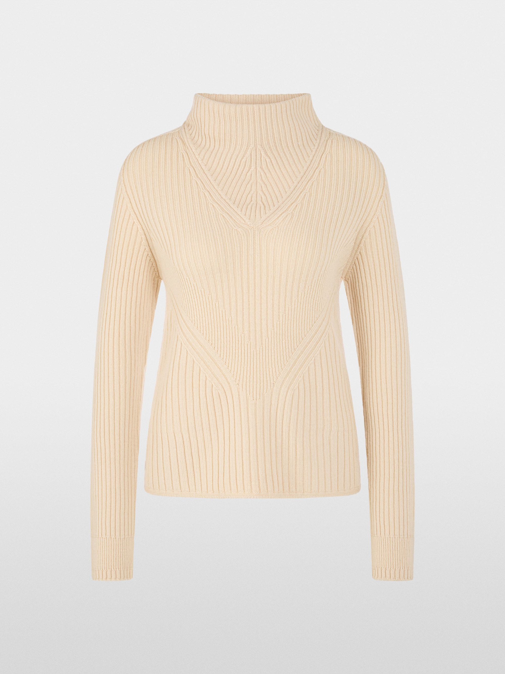 Stehkragen-Pullover Knitted in Germany