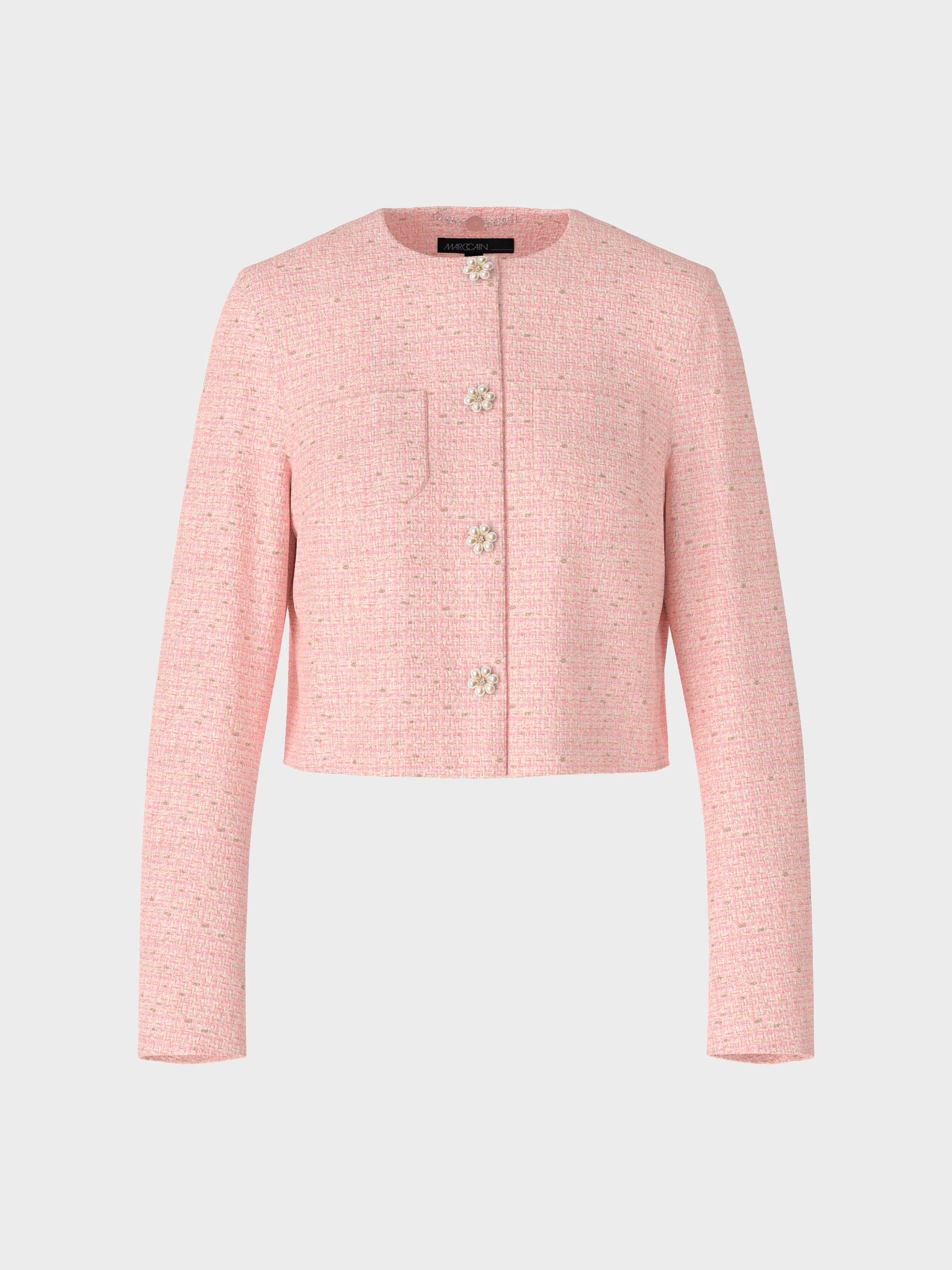 Jacke mit Perlenknöpfen | marc-cain.com/de