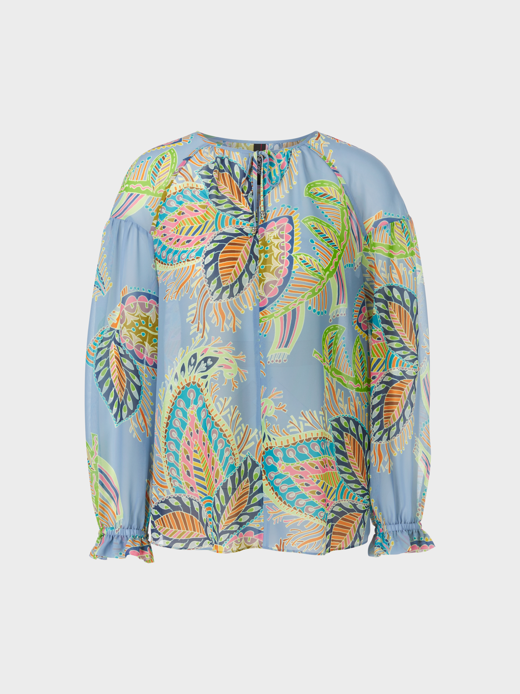 Weite Bluse mit Blattmotiv | marc-cain.com/de