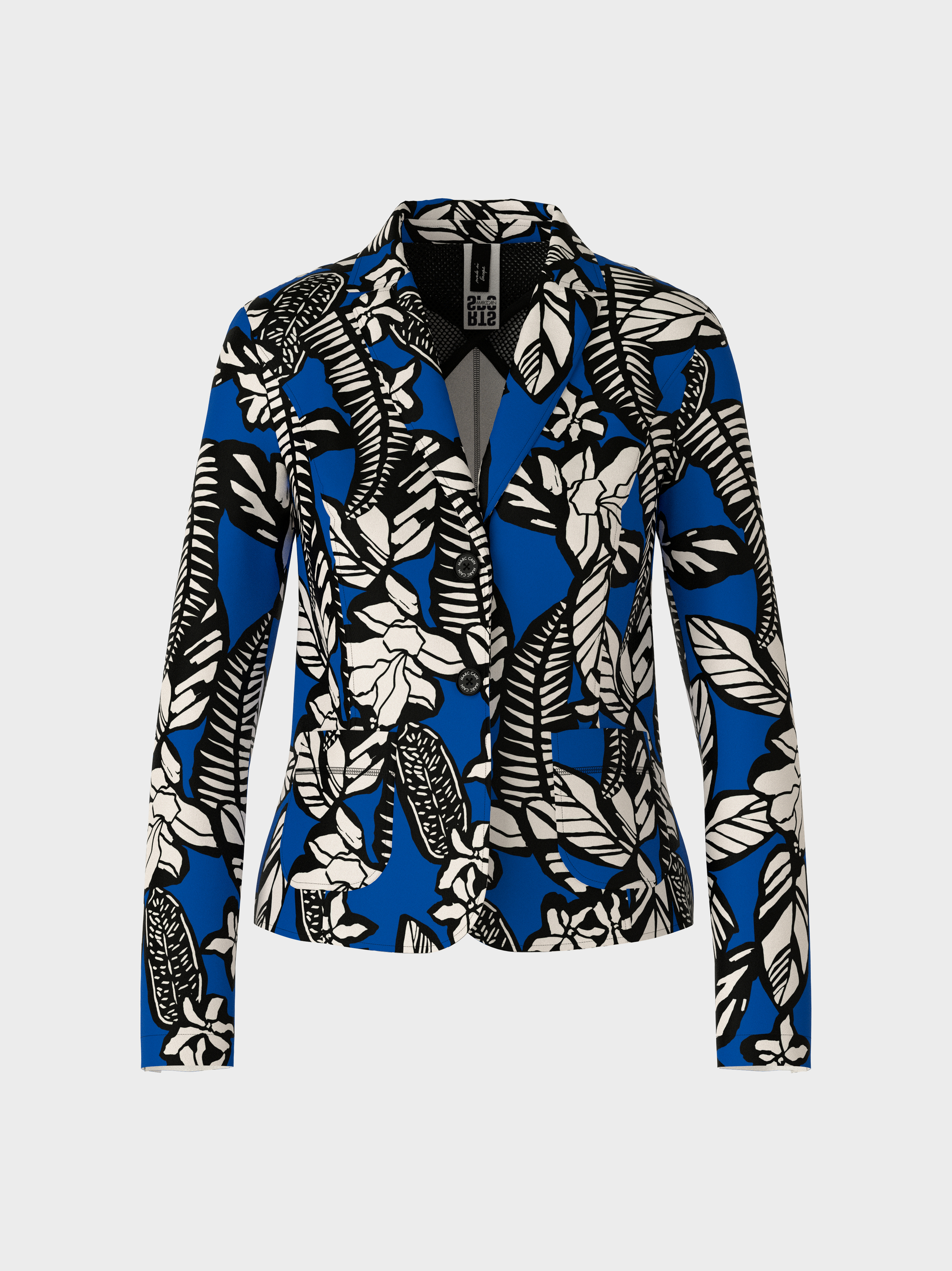Jerseyblazer mit Alloverprint | marc-cain.com/de 