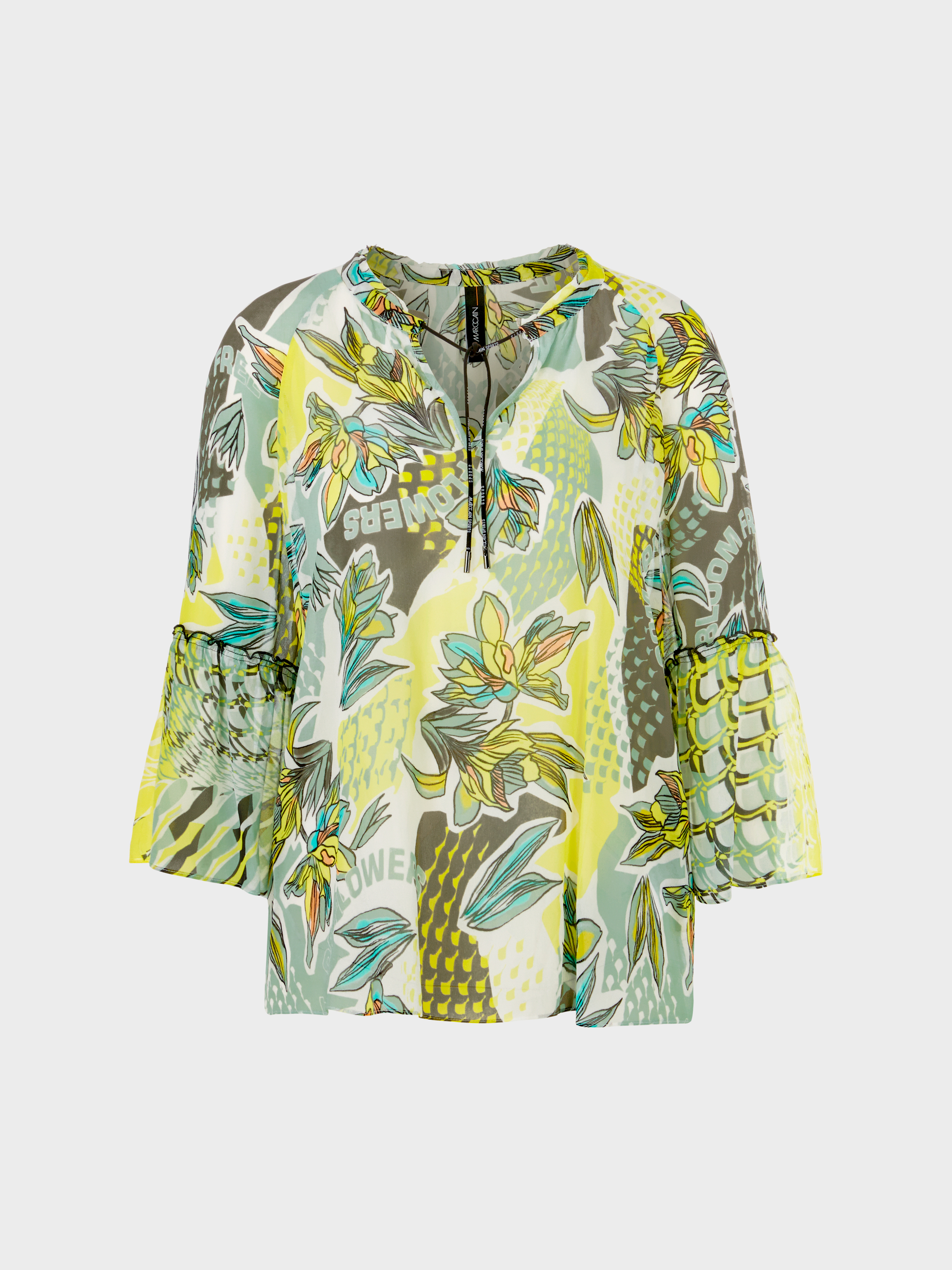 Raglanbluse aus Viskosecrêpe | marc-cain.com/de