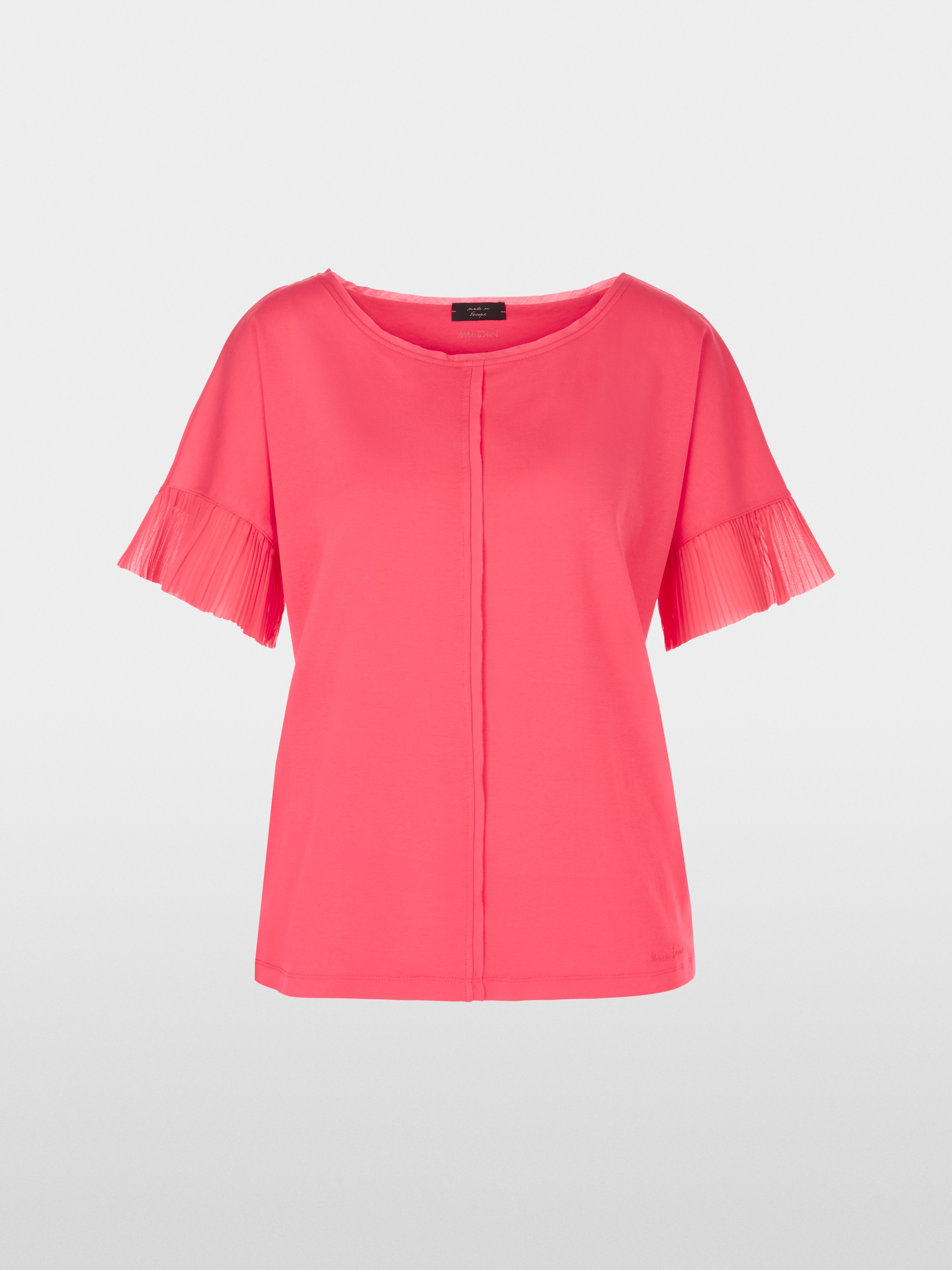 T-shirt met geplisseerde armsgaten
