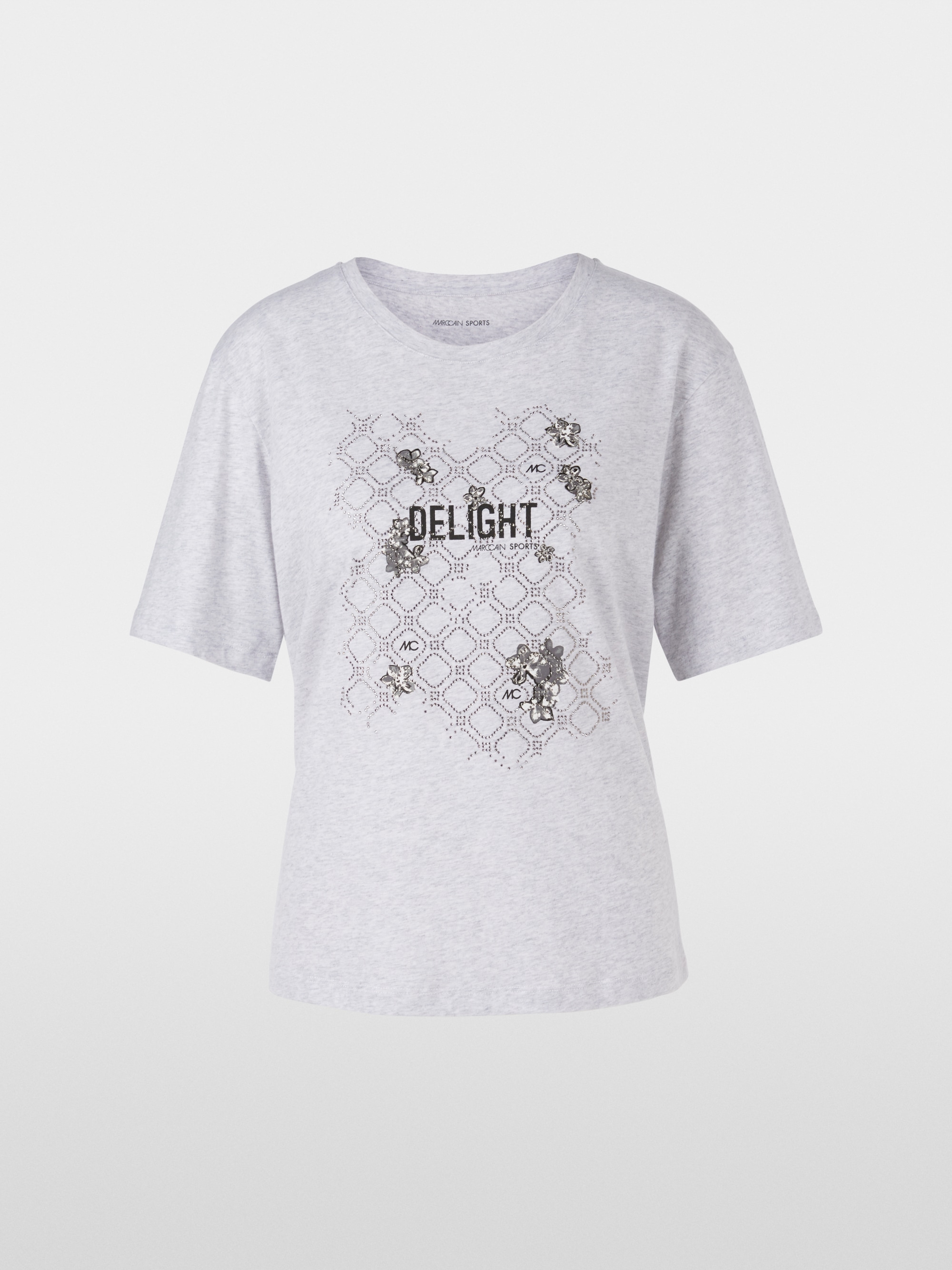 Cotton T-shirt with glitter motif