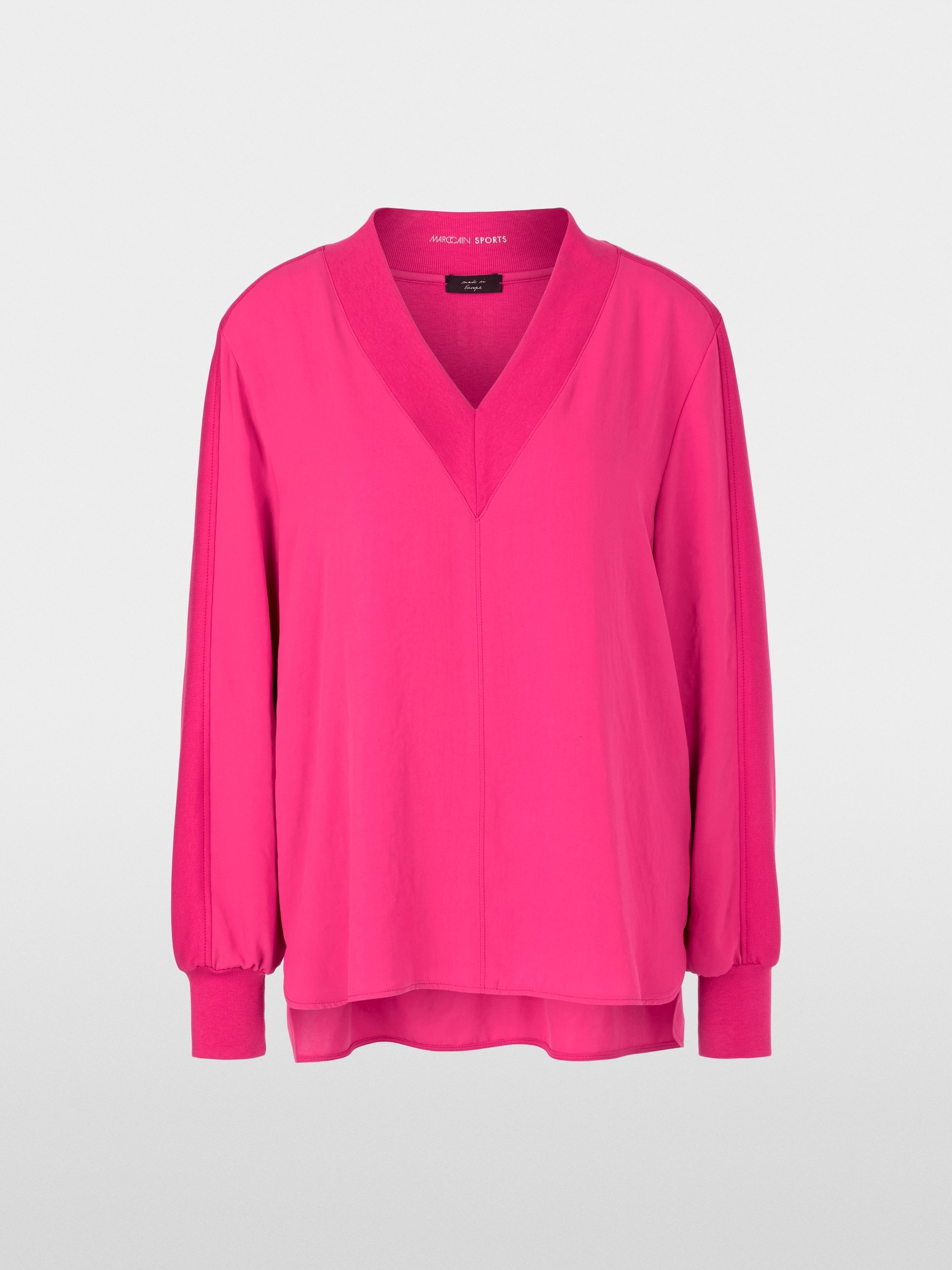 Blouse décontractée en mélange de matières