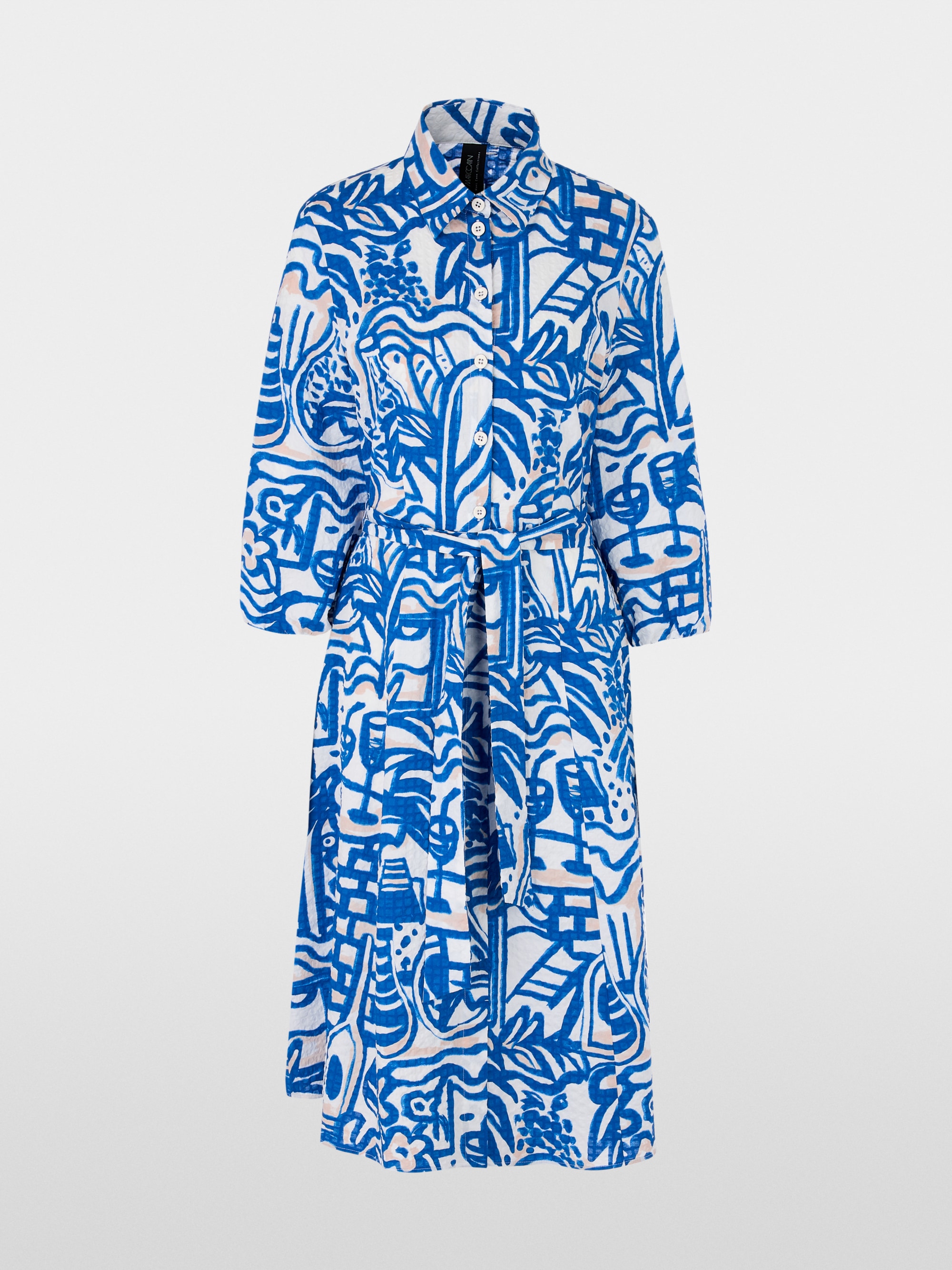 Shirt dress with painting print