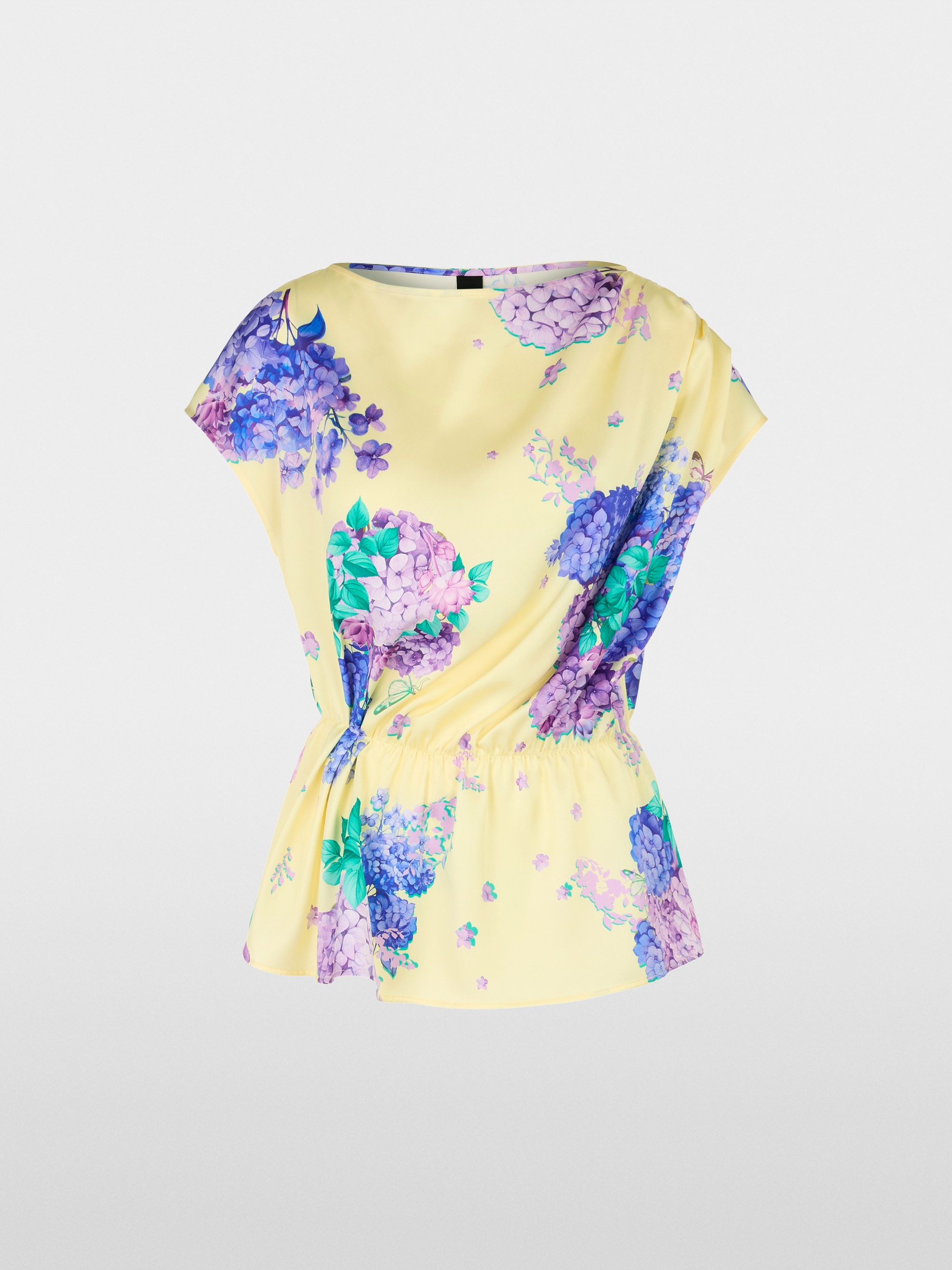 Satinbluse mit Print "Rethink Together"