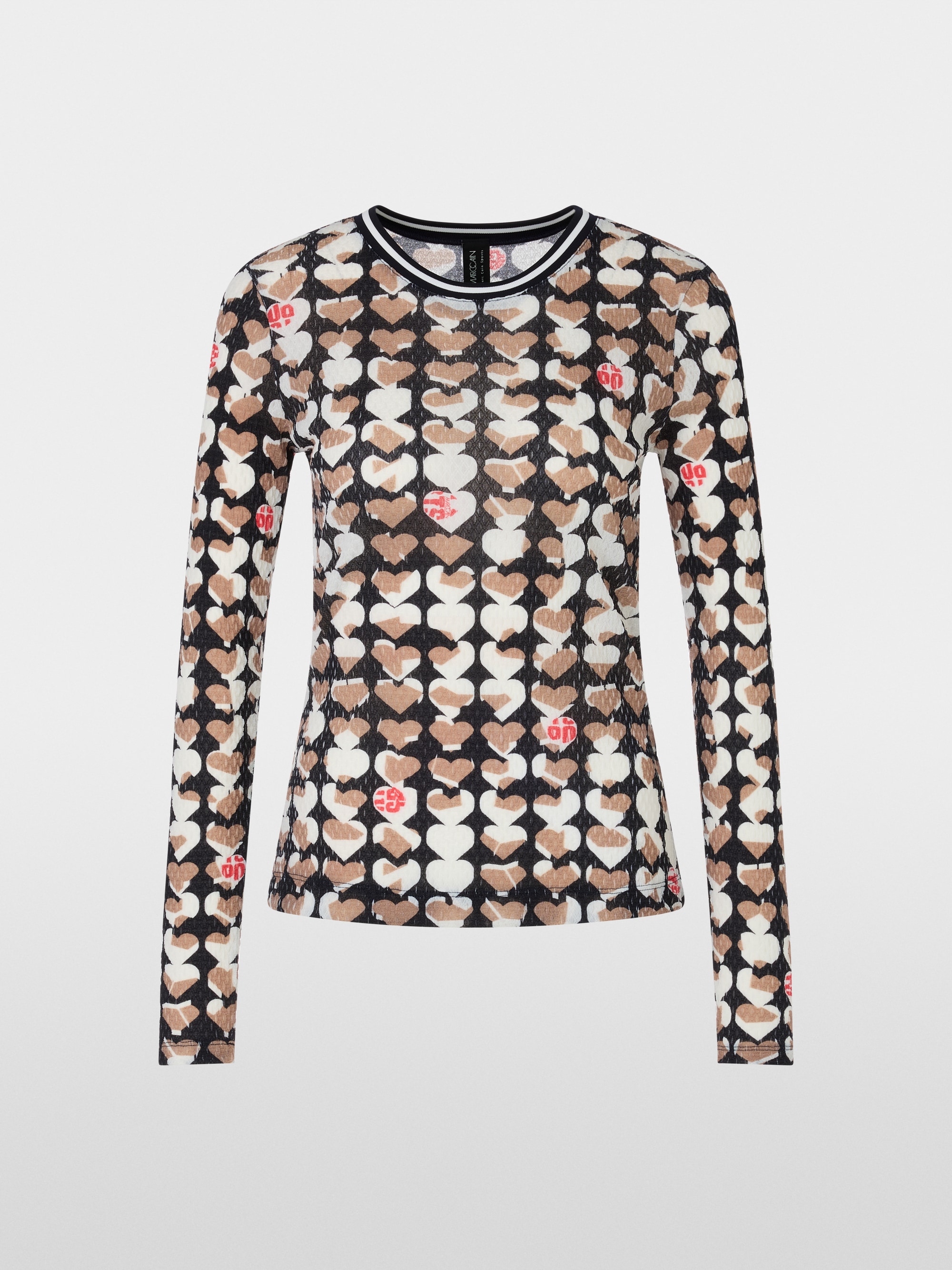 Long-sleeve in crinkle print
