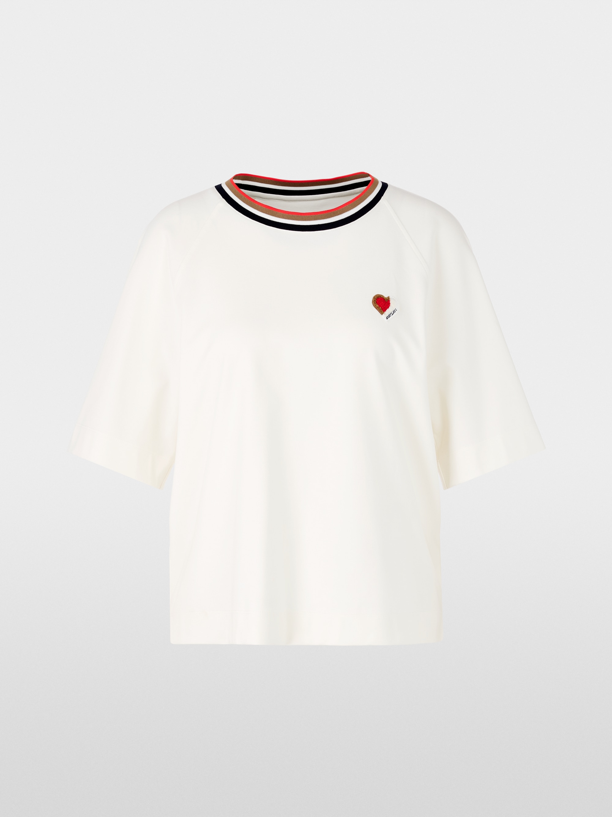 Cropped short-sleeve T-shirt