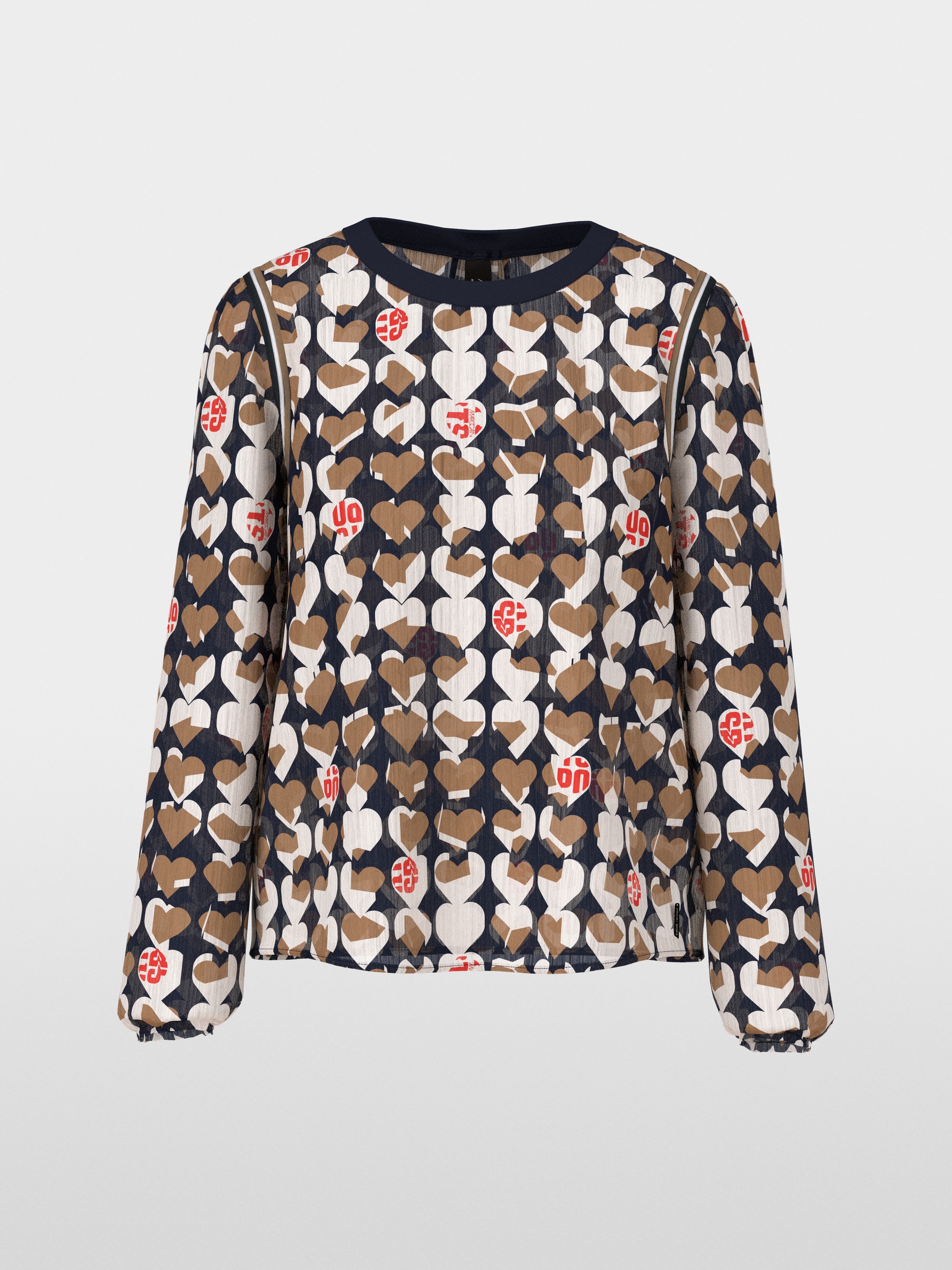 Bedrukte viscose crêpe blouse