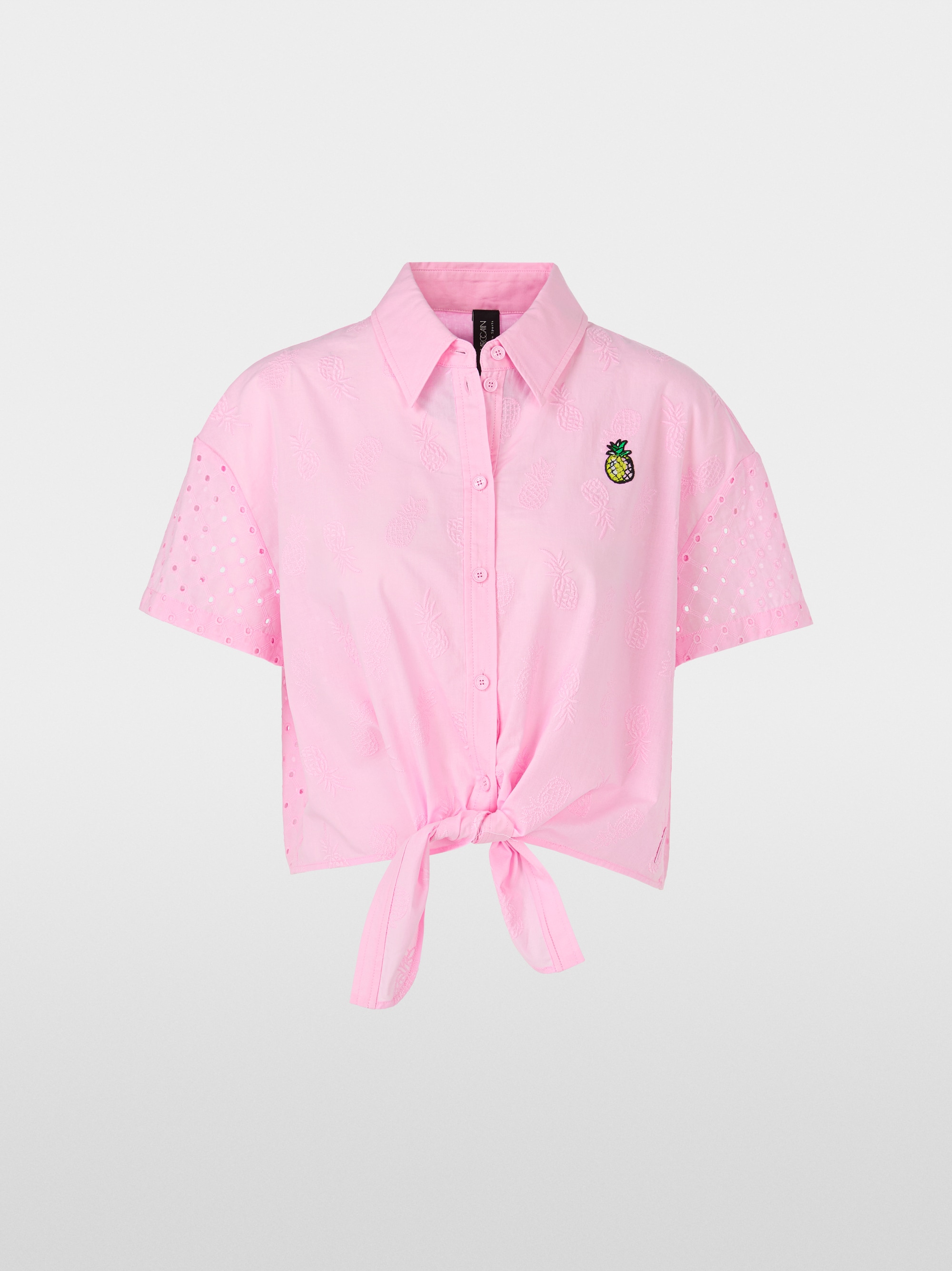 Bluse in tonaler Stickerei
