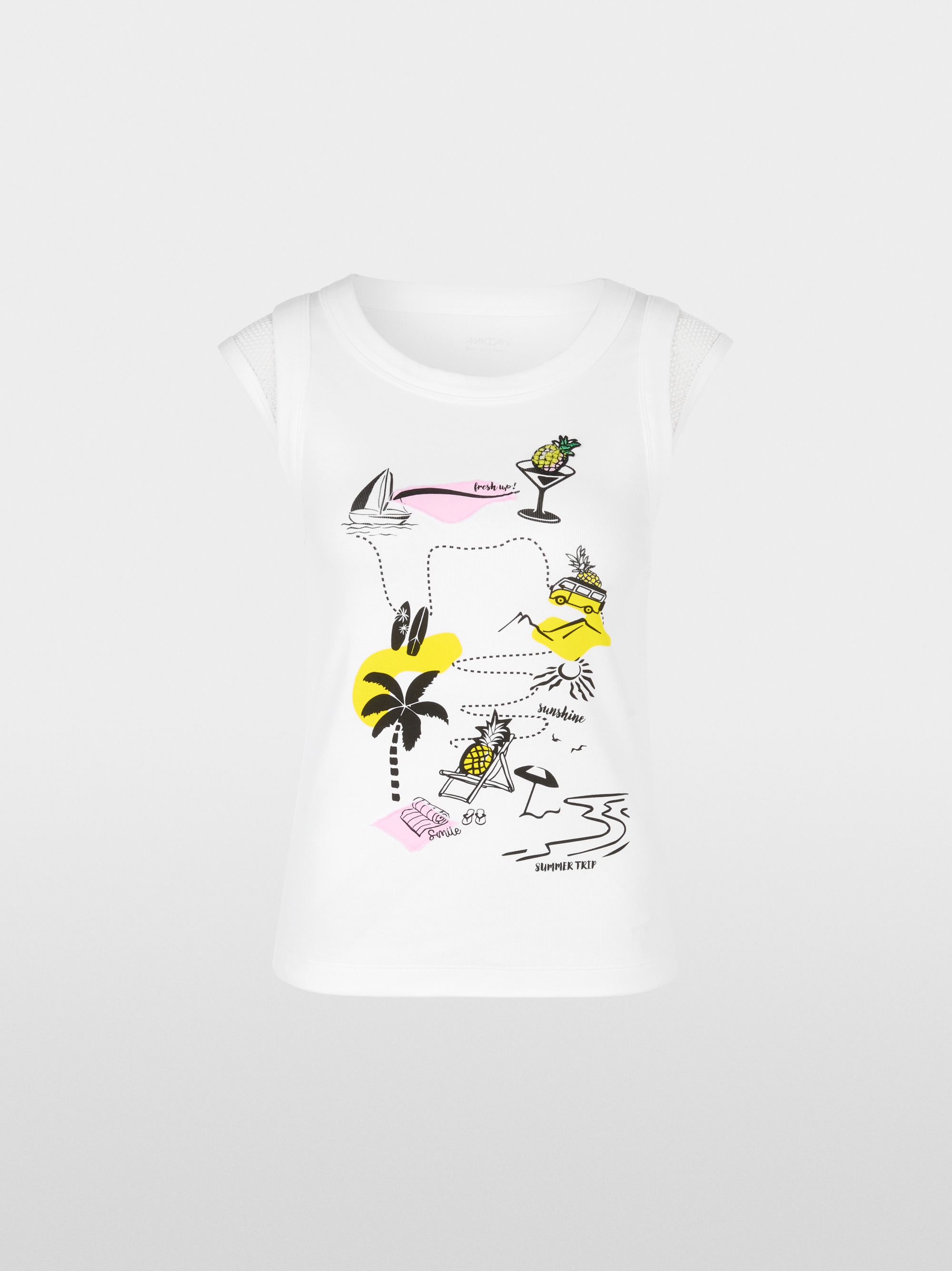 3D motif tank top