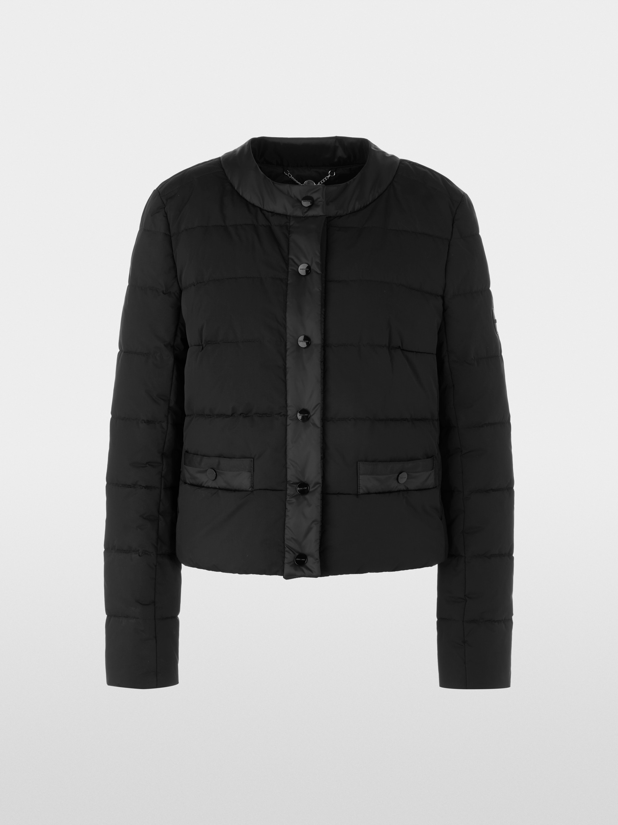 Gewatteerde jas met nylondetails