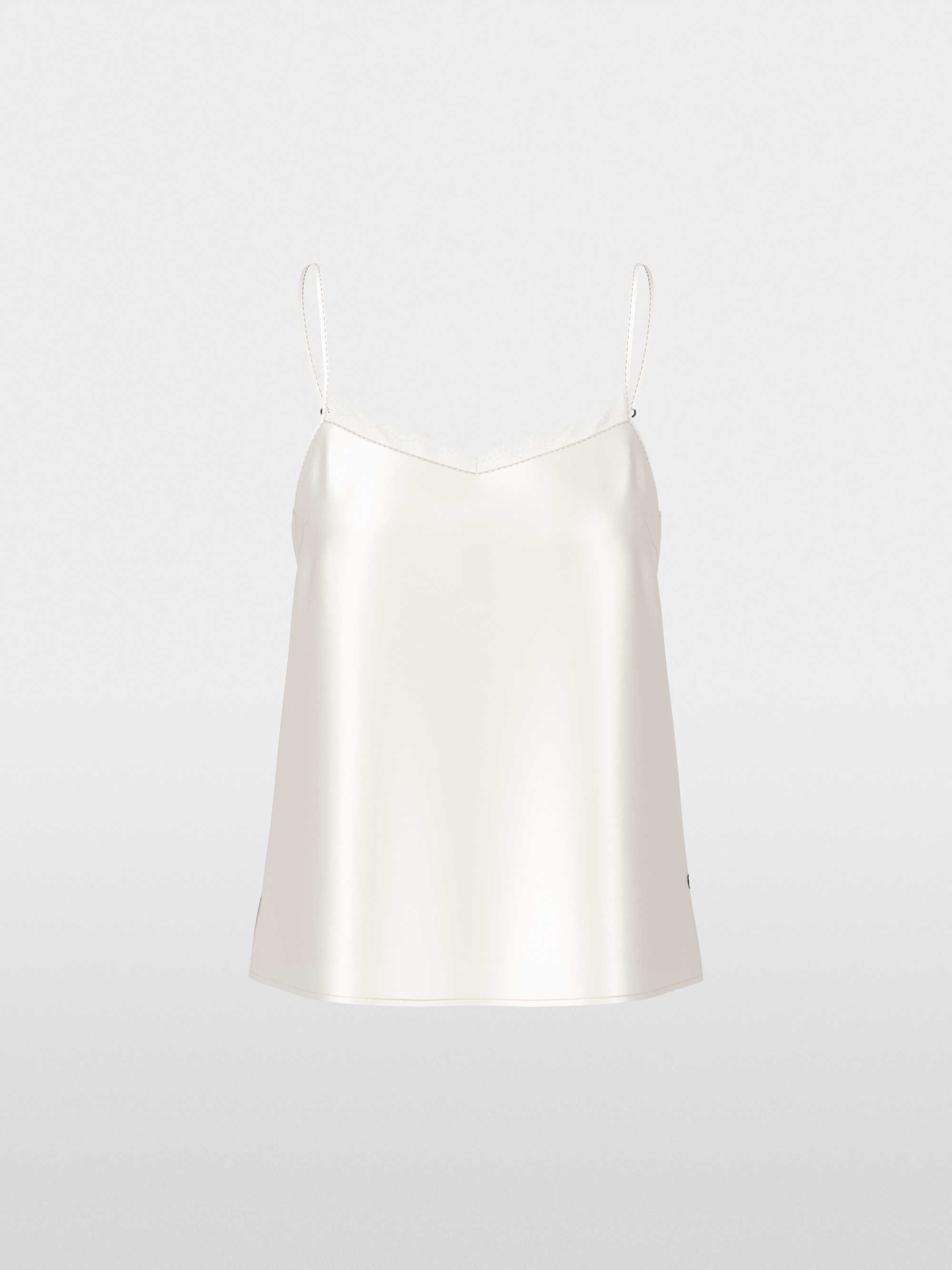 Silk top with lace