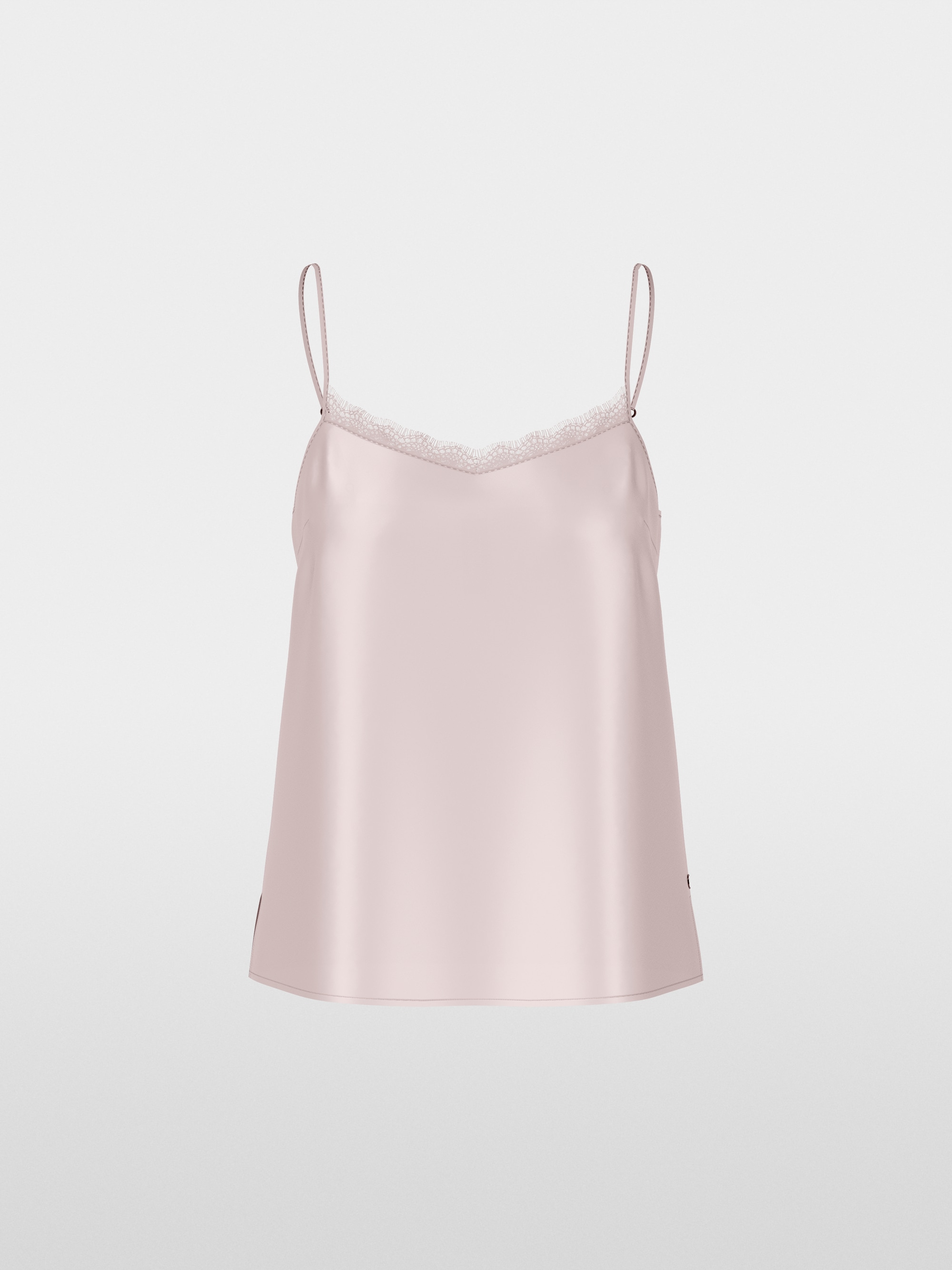 Silk top with lace