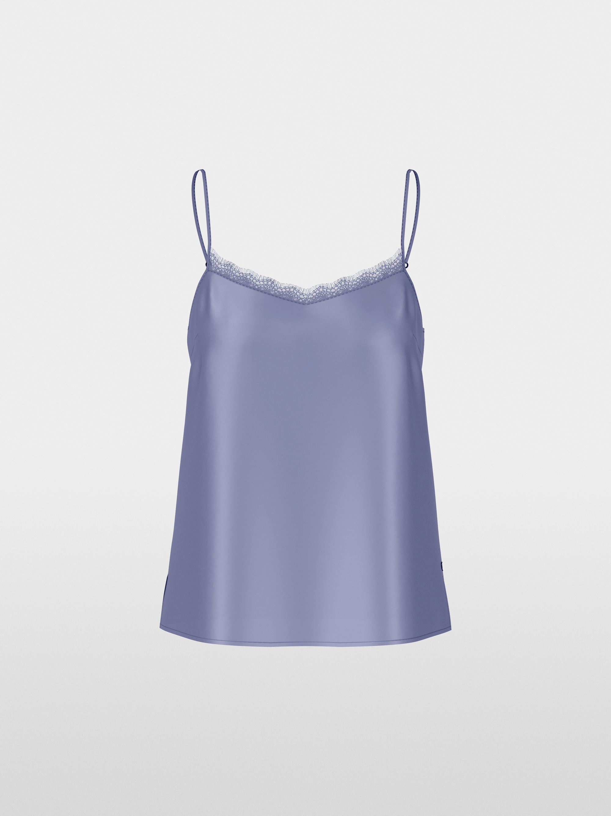Silk top with lace