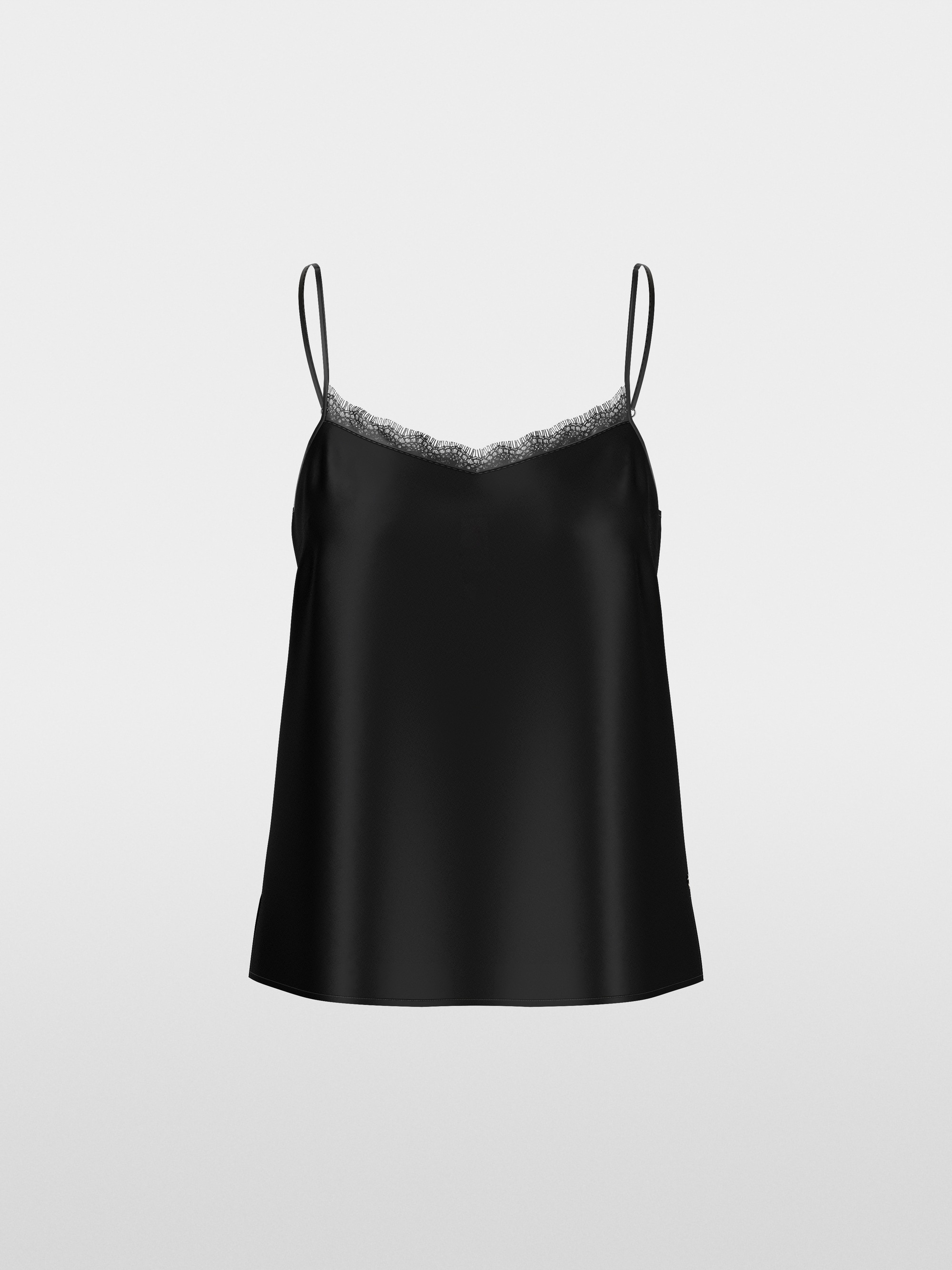 Silk top with lace