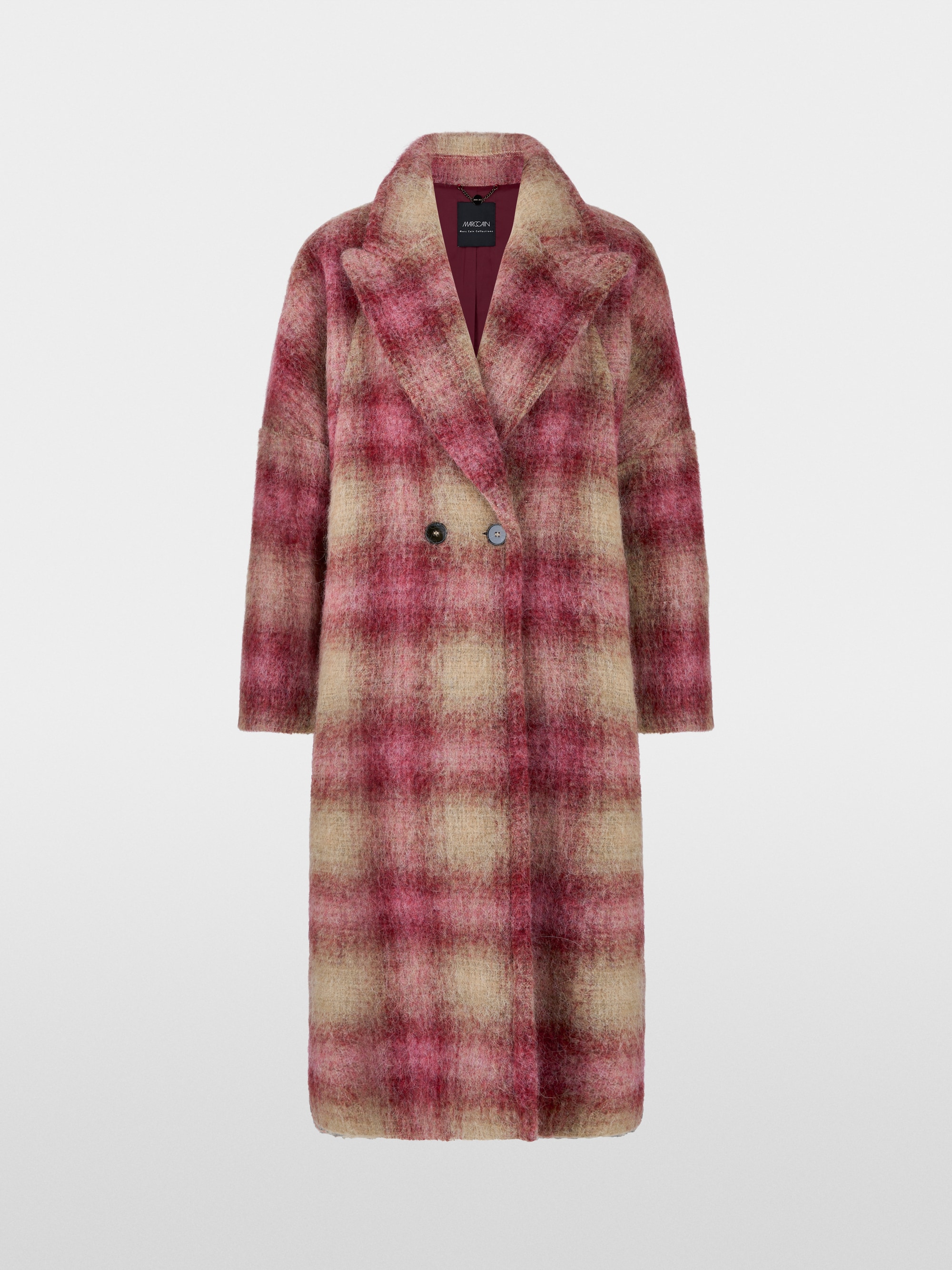 Manteau à motif à carreaux fluide