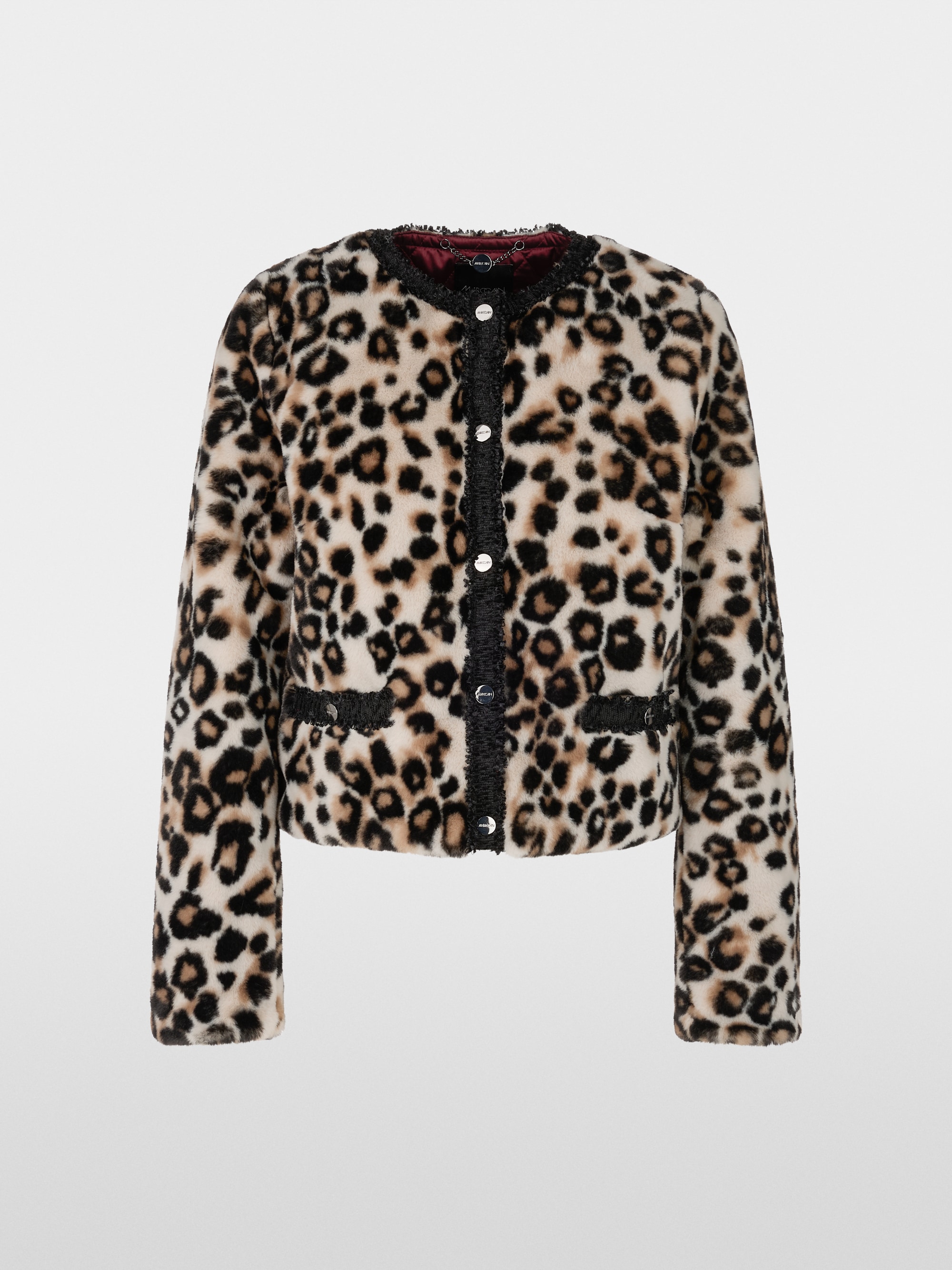 Veste courte imprimé léopard