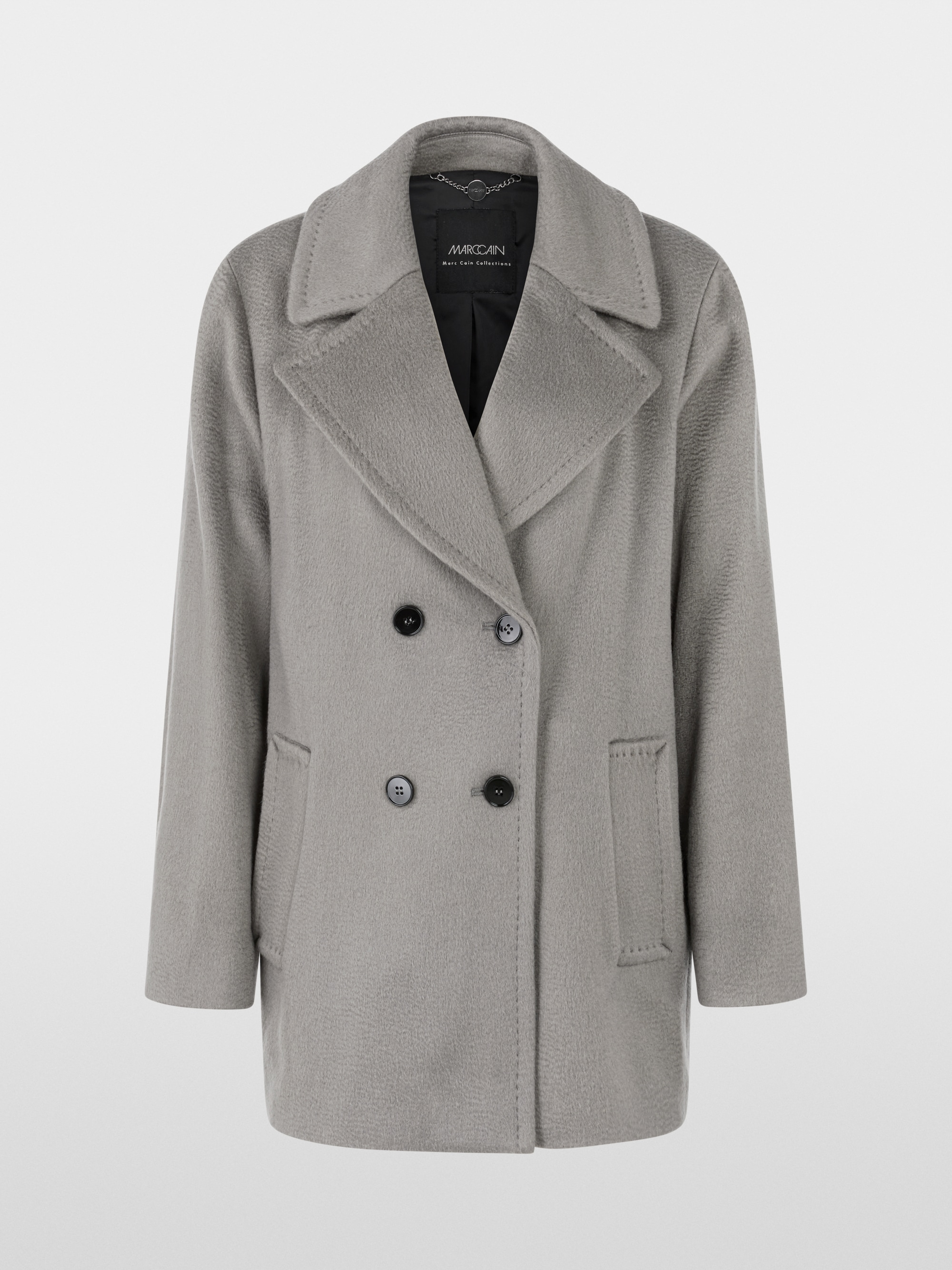 Double-breasted wool coat