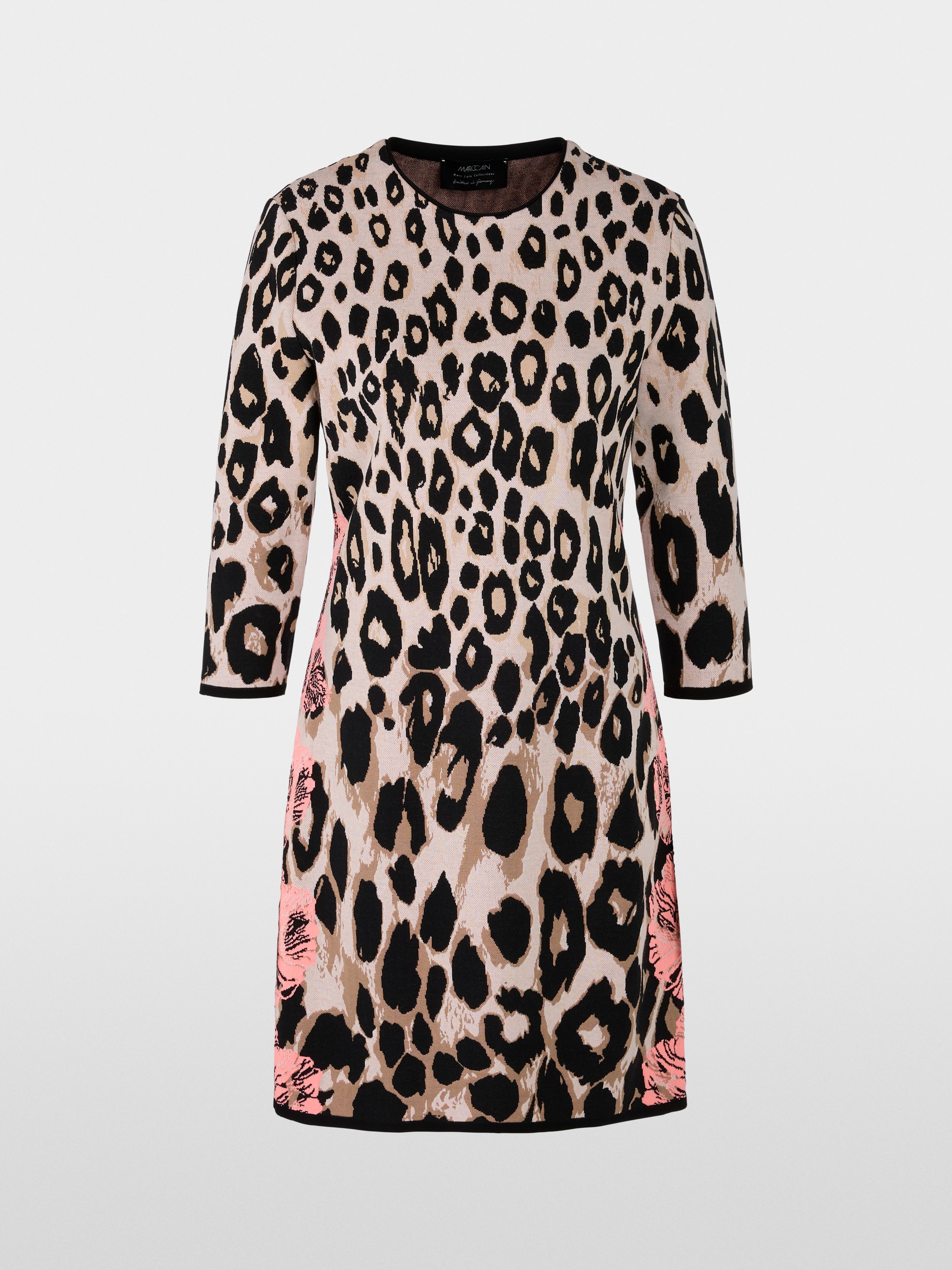 Robe à imprimé léopard floral tricotée en Allemagne
