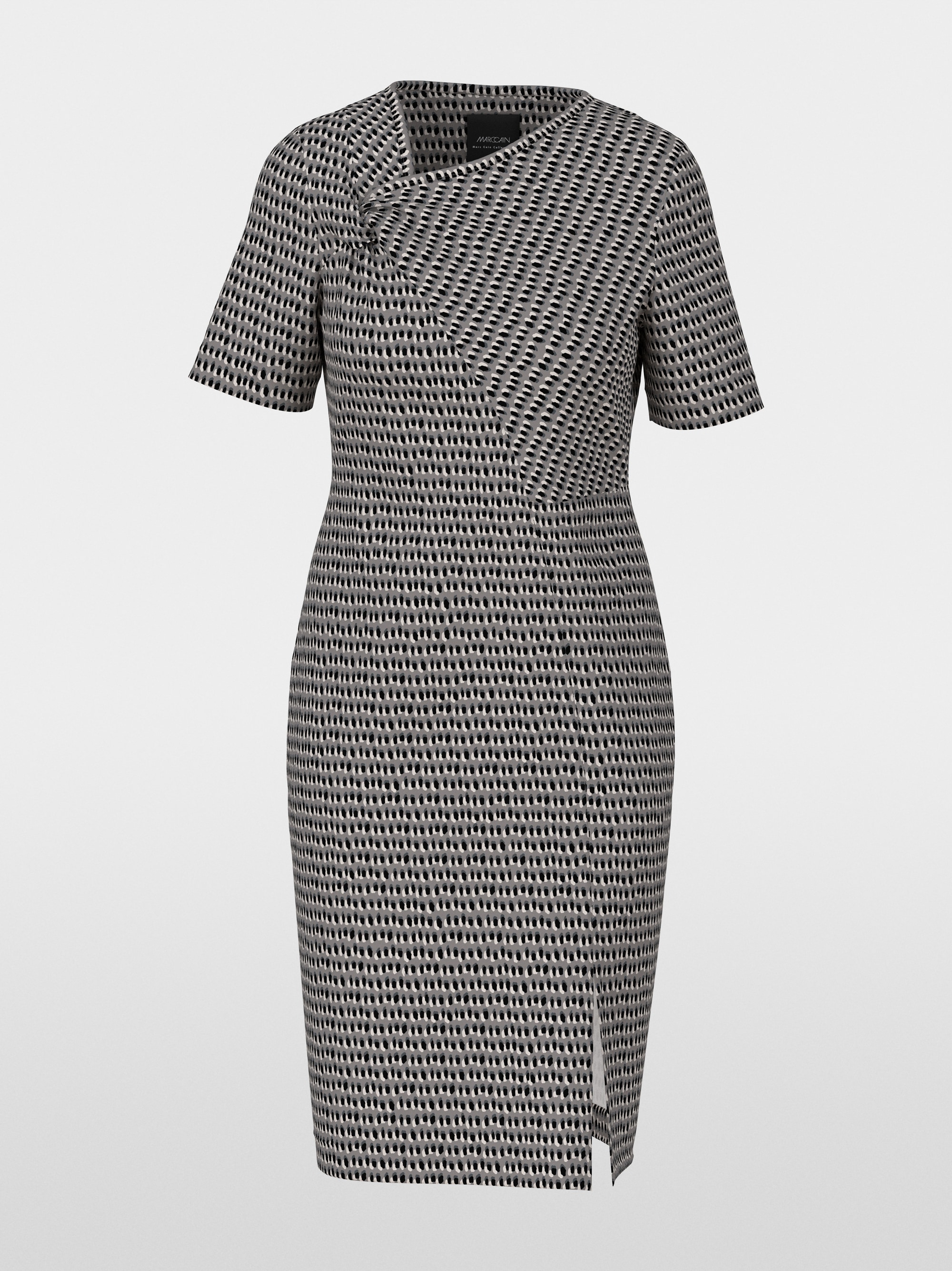 Robe asymétrique en jersey scuba