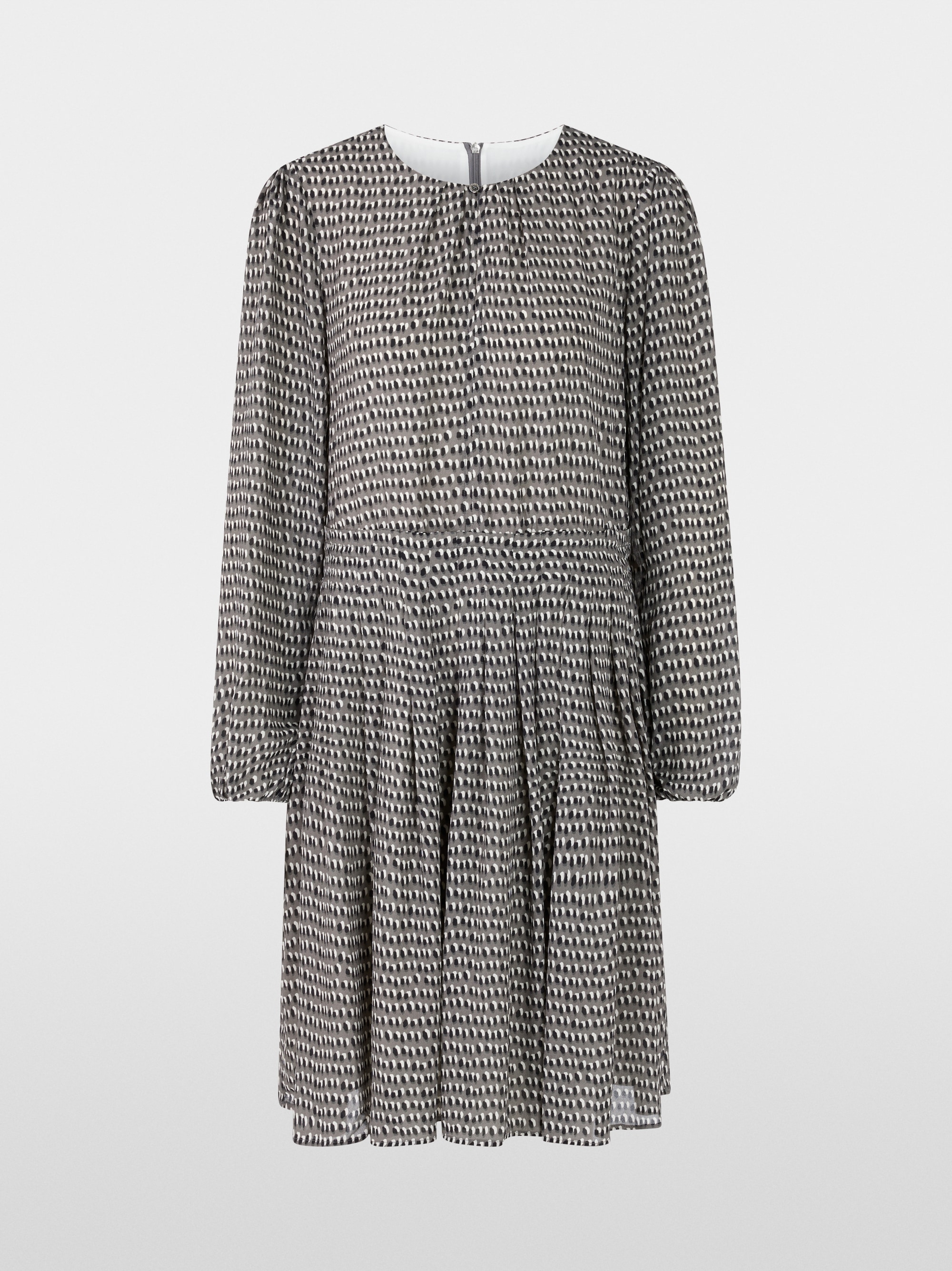 Robe en viscose mi-longue froncée